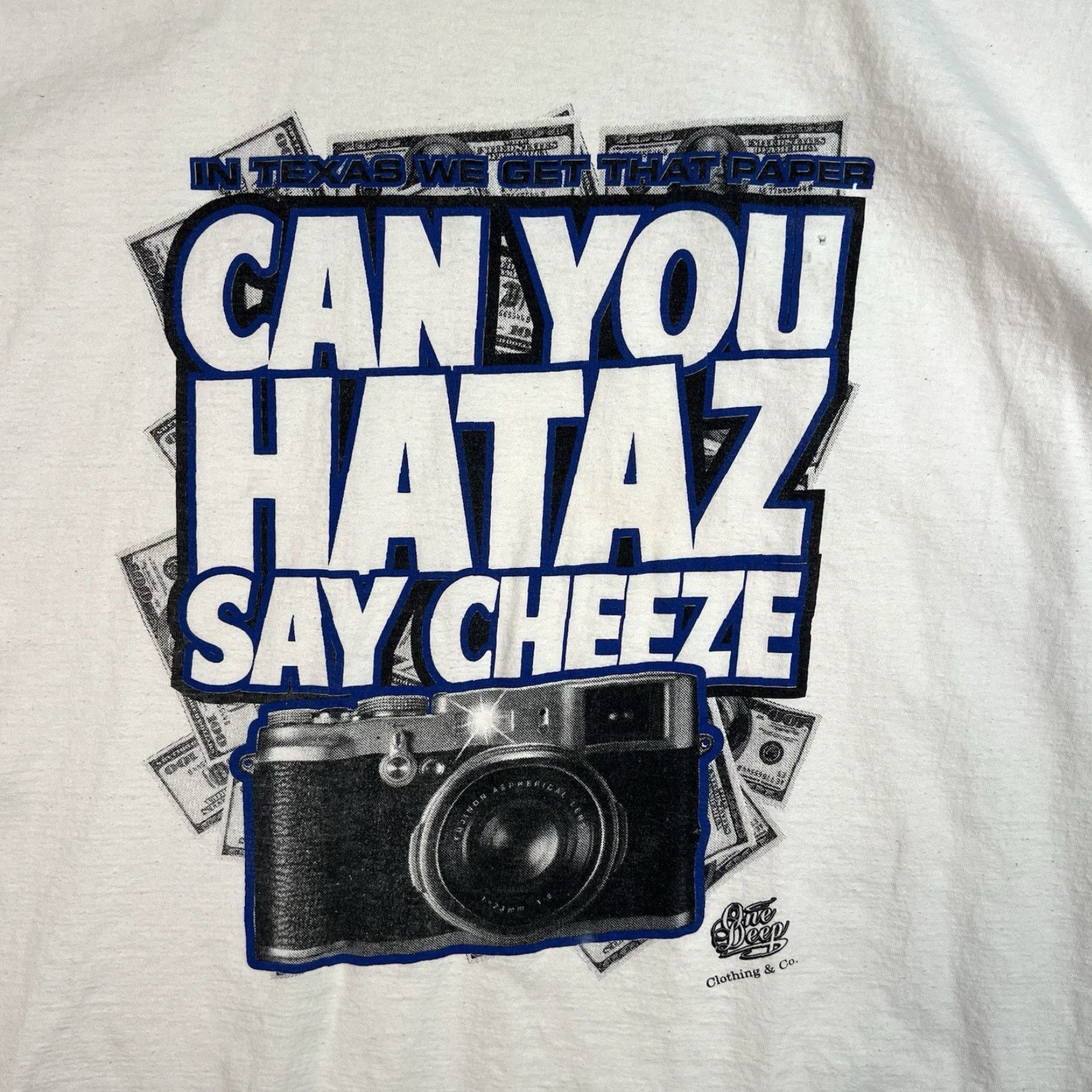 Vintage VINTAGE Dream USA Get That Paper Haters Say Cheese Graphic Tee Adult 2XL White 2000s Mens Size US XXL / EU 58 / 5 - 4 Thumbnail