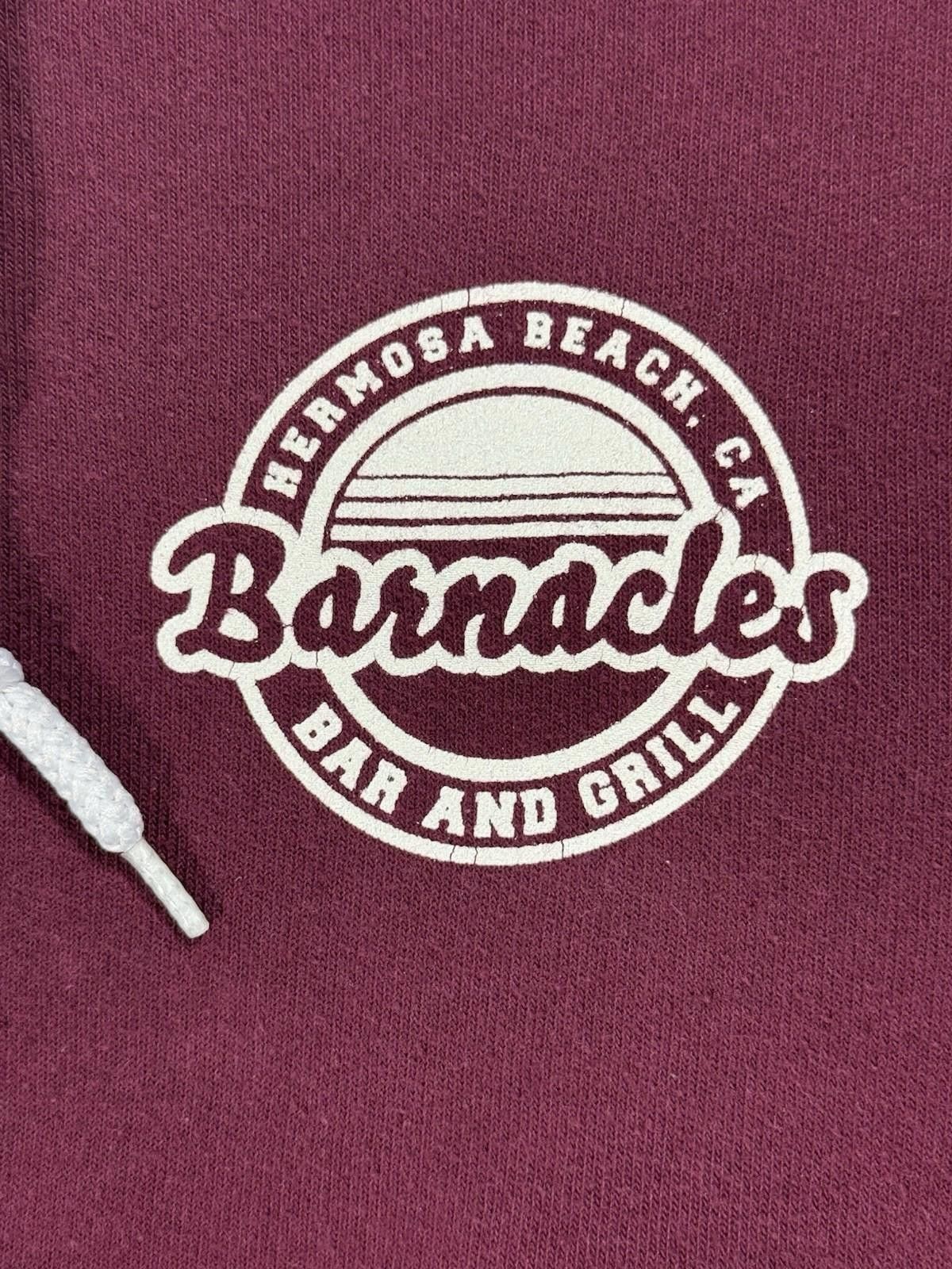 Other Barnacles Hermosa Beach Bar & Grill Hoodie Zip Up Maroon #8 Size US S / EU 44-46 / 1 - 5 Thumbnail