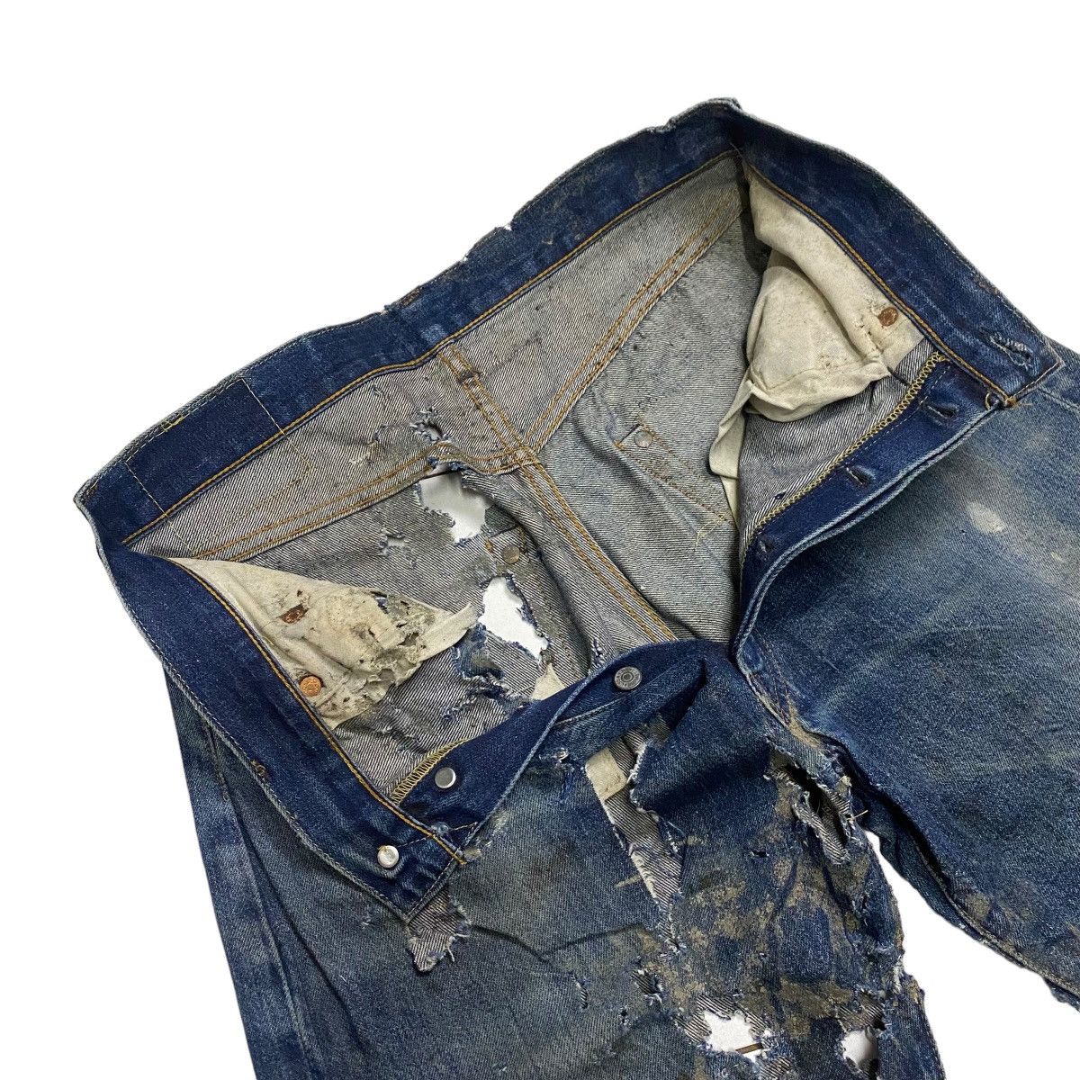 Levi's Levis Selvedge 501XX Big E Vintage distressed Size US 33 - 4 Thumbnail