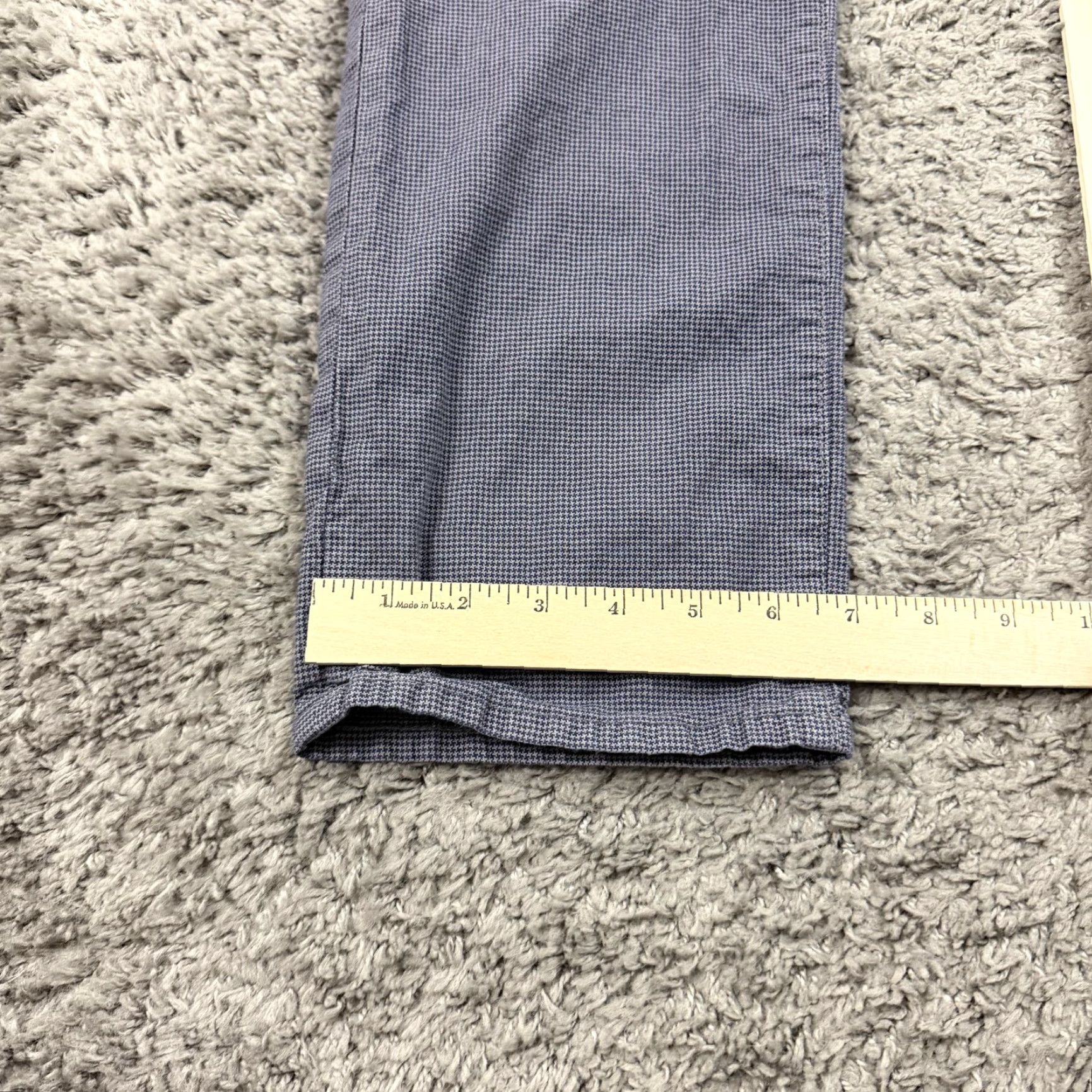 Vintage AG Adriano Goldschmied The Everett Pants Men Slim Straight Gray Houndstooth Check 32x32 Chino Stretch Preppy Size US 32 / EU 48 - 7 Thumbnail