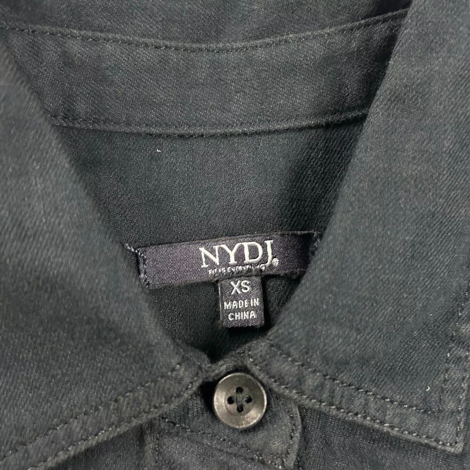 NYDJ NYDJ Top Womens XS Navy Button Up Short Sleeve Adults Size XS / US 0-2 / IT 36-38 - 2 Thumbnail