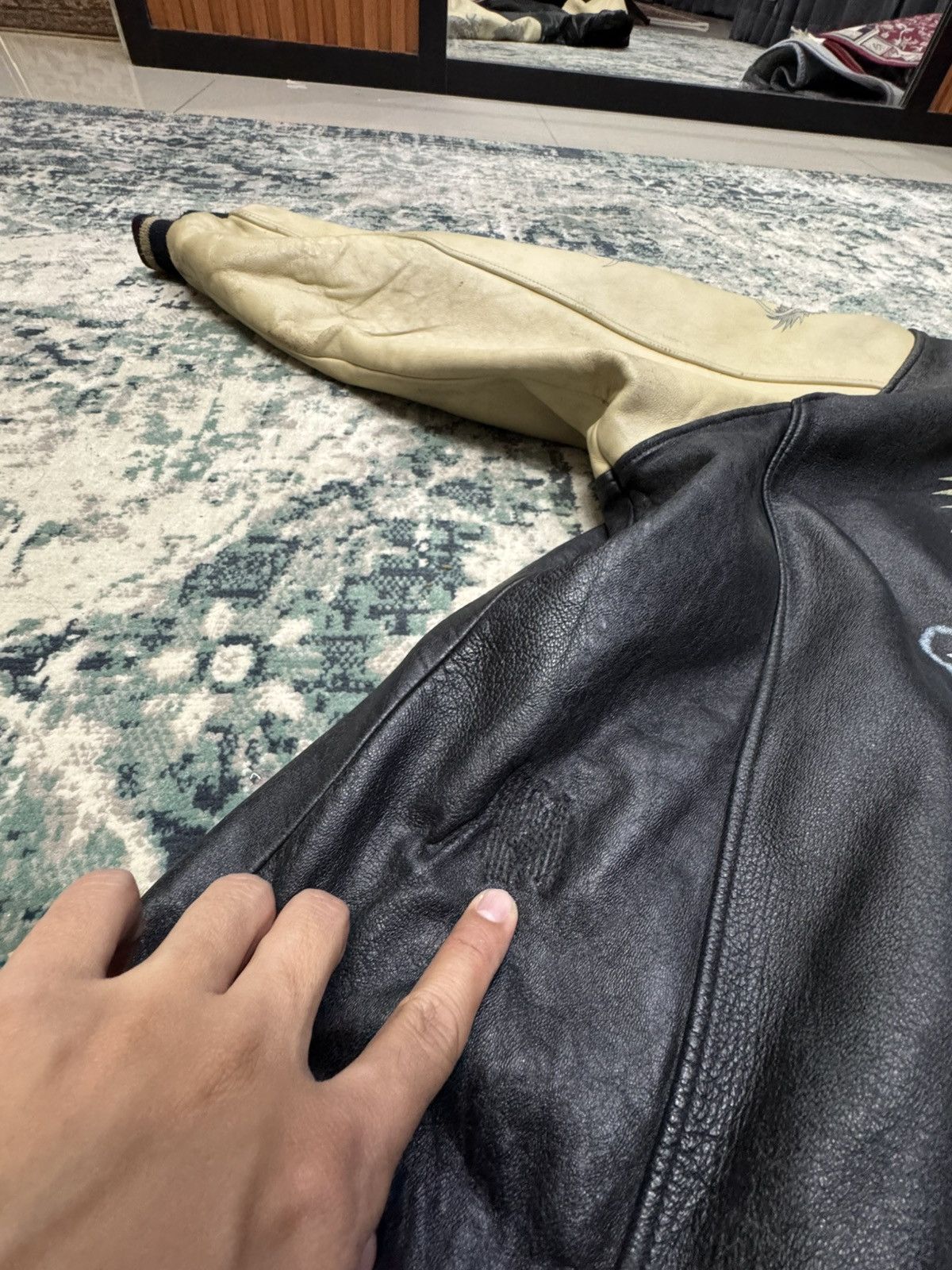 Avirex VINTAGE AVIREX USA VARSITY DRAGON LEATHER JACKET Size US XXL / EU 58 / 5 - 16 Thumbnail