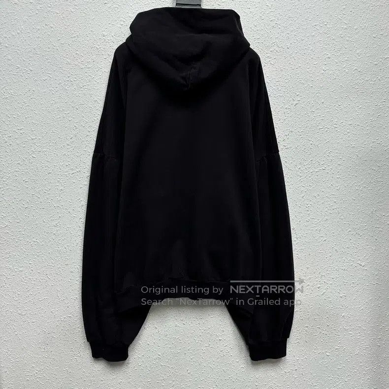 Balenciaga Balenciaga Black Brown Inverted LOGO Embroidered Hoodie Size US S / EU 44-46 / 1 - 2 Thumbnail