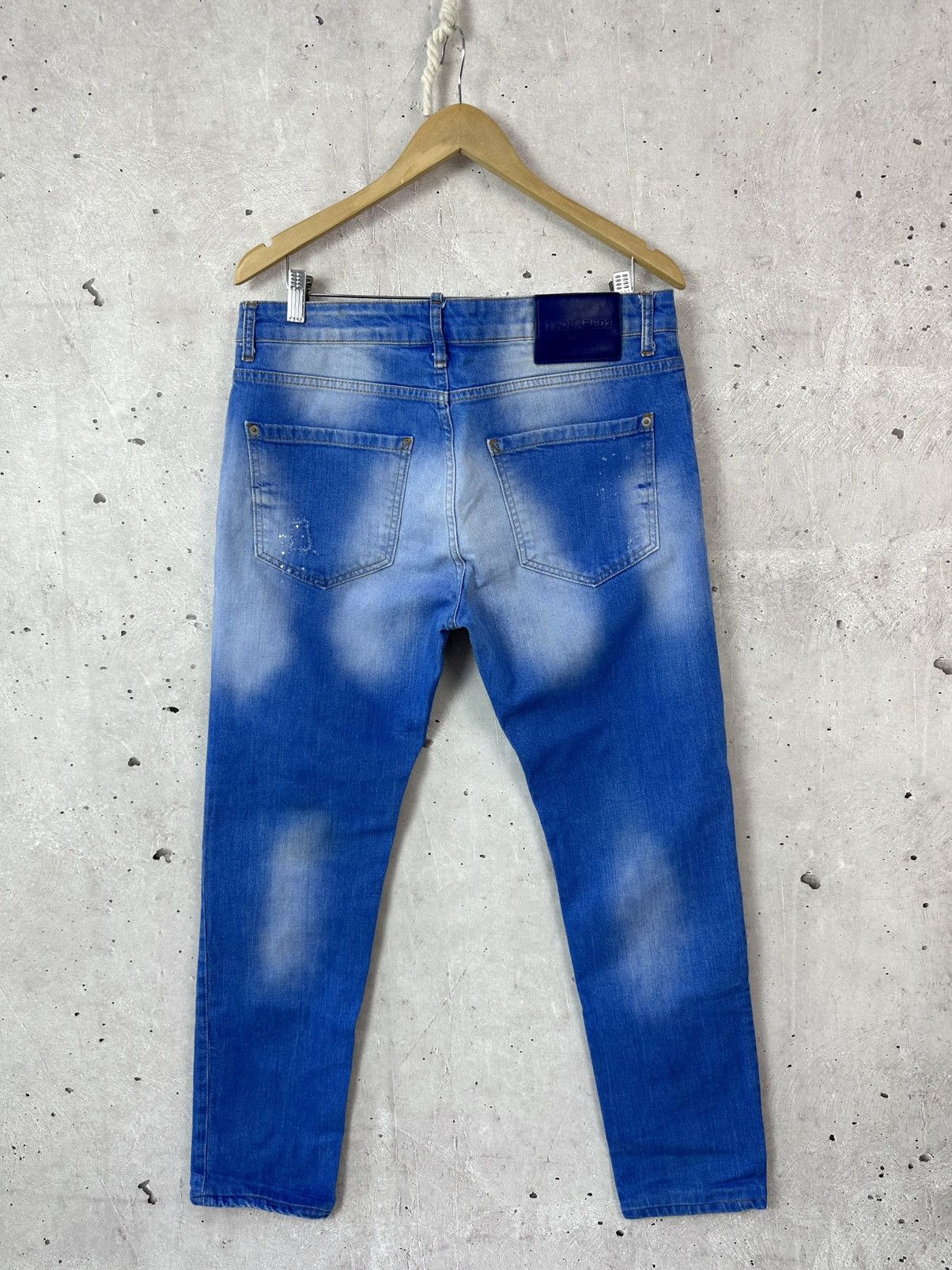 Dsquared2 Dsquared2 Blue Cotton Distressed Logo Men’s Jeans Size US 36 / EU 52 - 5 Thumbnail