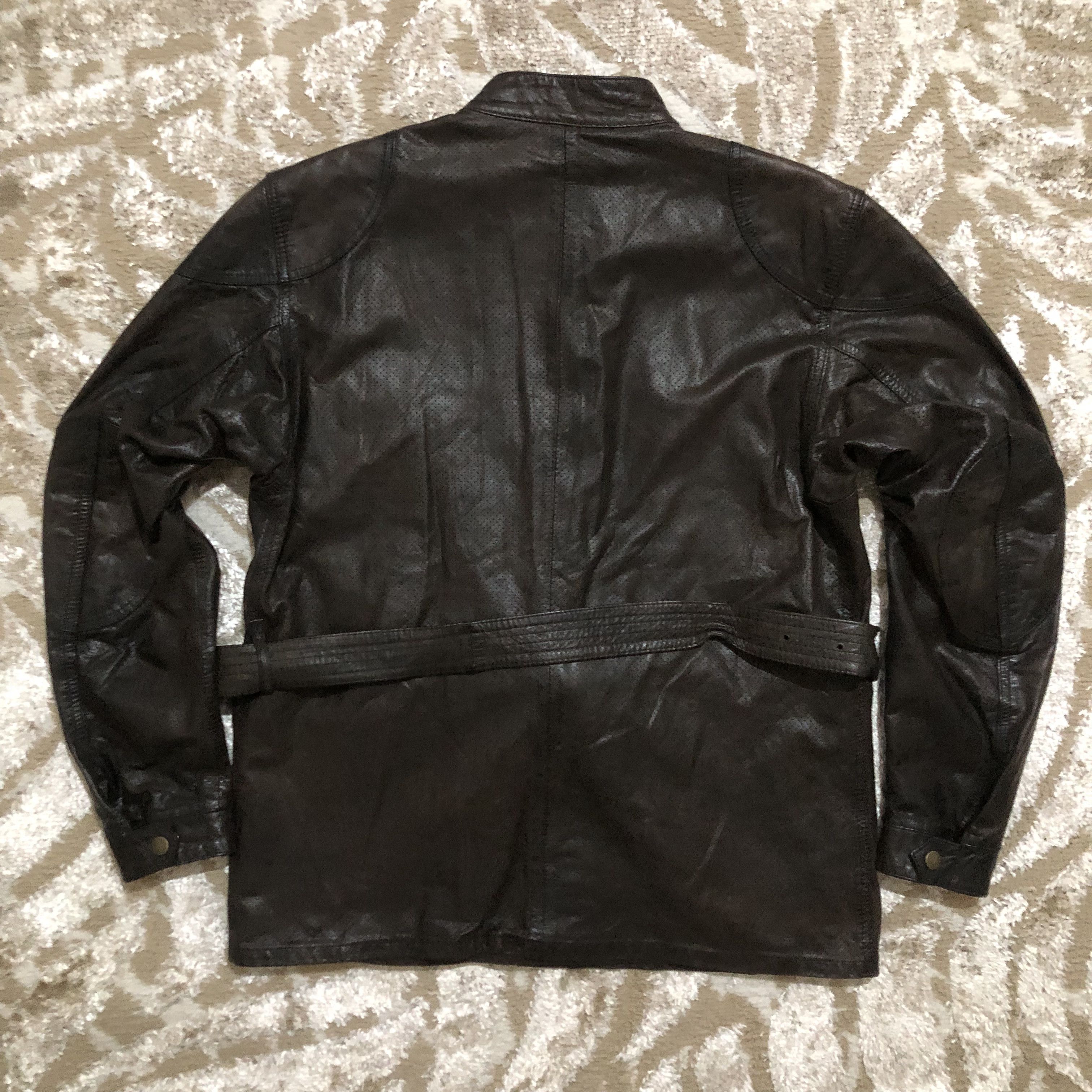 Belstaff Belstaff Panther Leather Jacket Dark Brown Vintage Leather Size US XXL / EU 58 / 5 - 4 Thumbnail