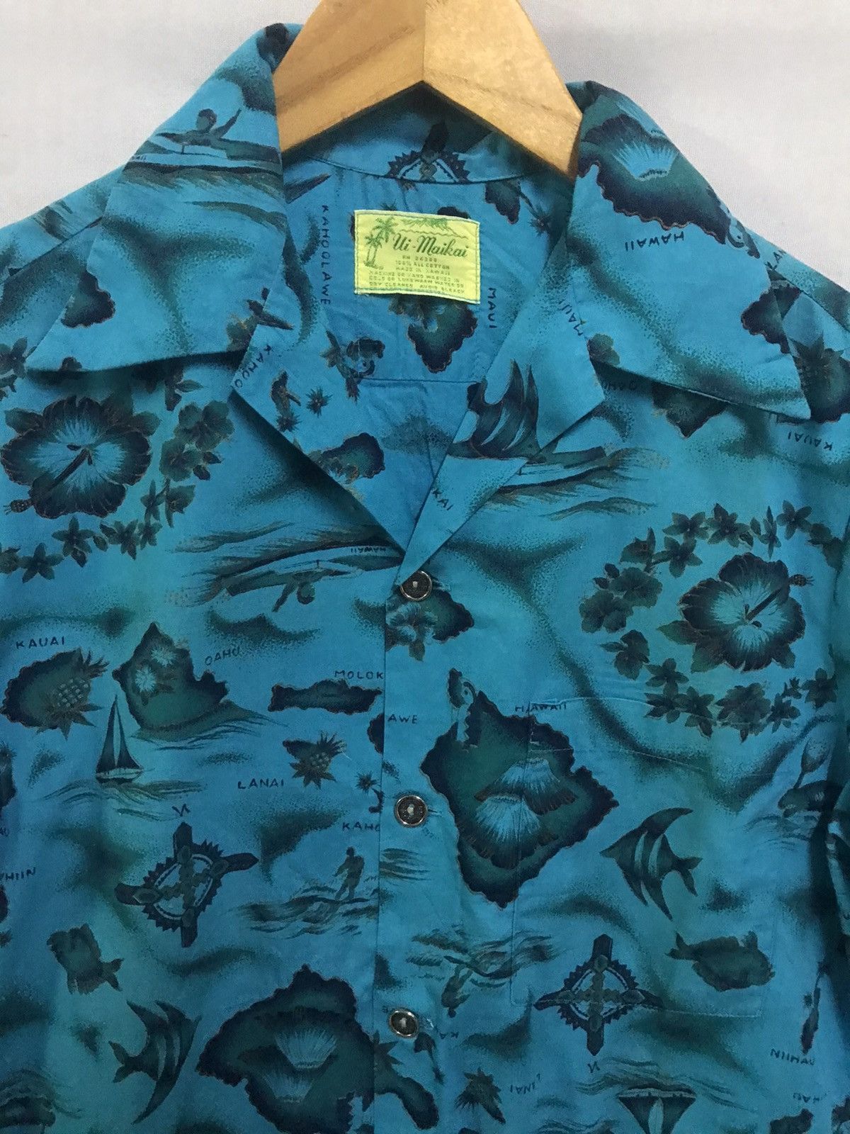 Vintage UI MAIKAI - Vintage 50s 60s Hawaiian Traditional Shirt Size US M / EU 48-50 / 2 - 4 Thumbnail