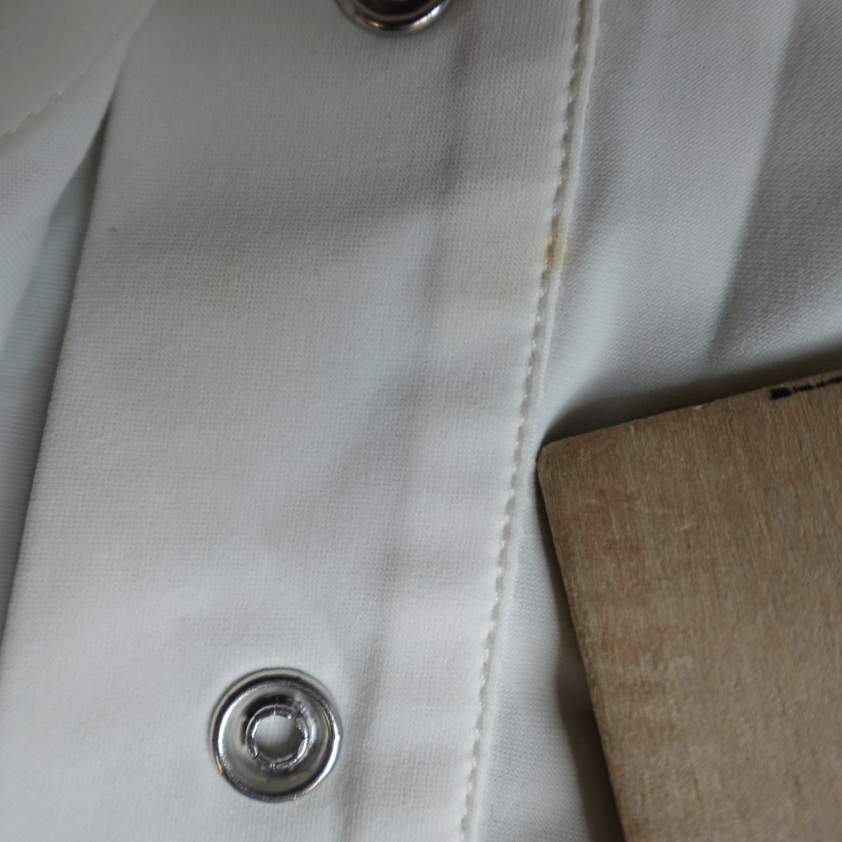 Vintage ADay Shirt Womens Medium White Snap Front Band Collar Something Borrowed Size M / US 6-8 / IT 42-44 - 4 Thumbnail