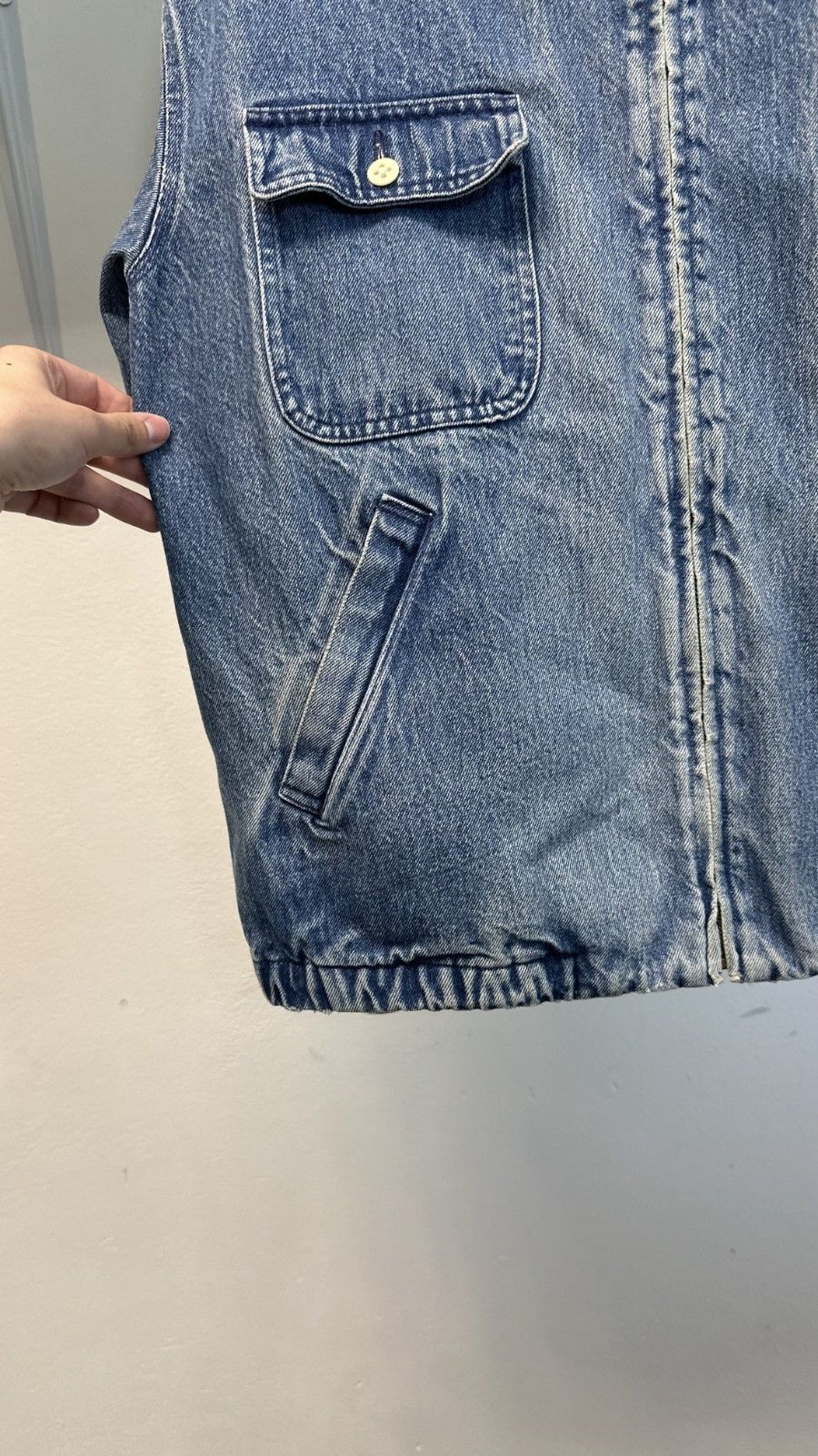 Polo Ralph Lauren 80'S POLO RALPH LAUREN distressed Zip-up Denim Jacket Size US M / EU 48-50 / 2 - 6 Thumbnail