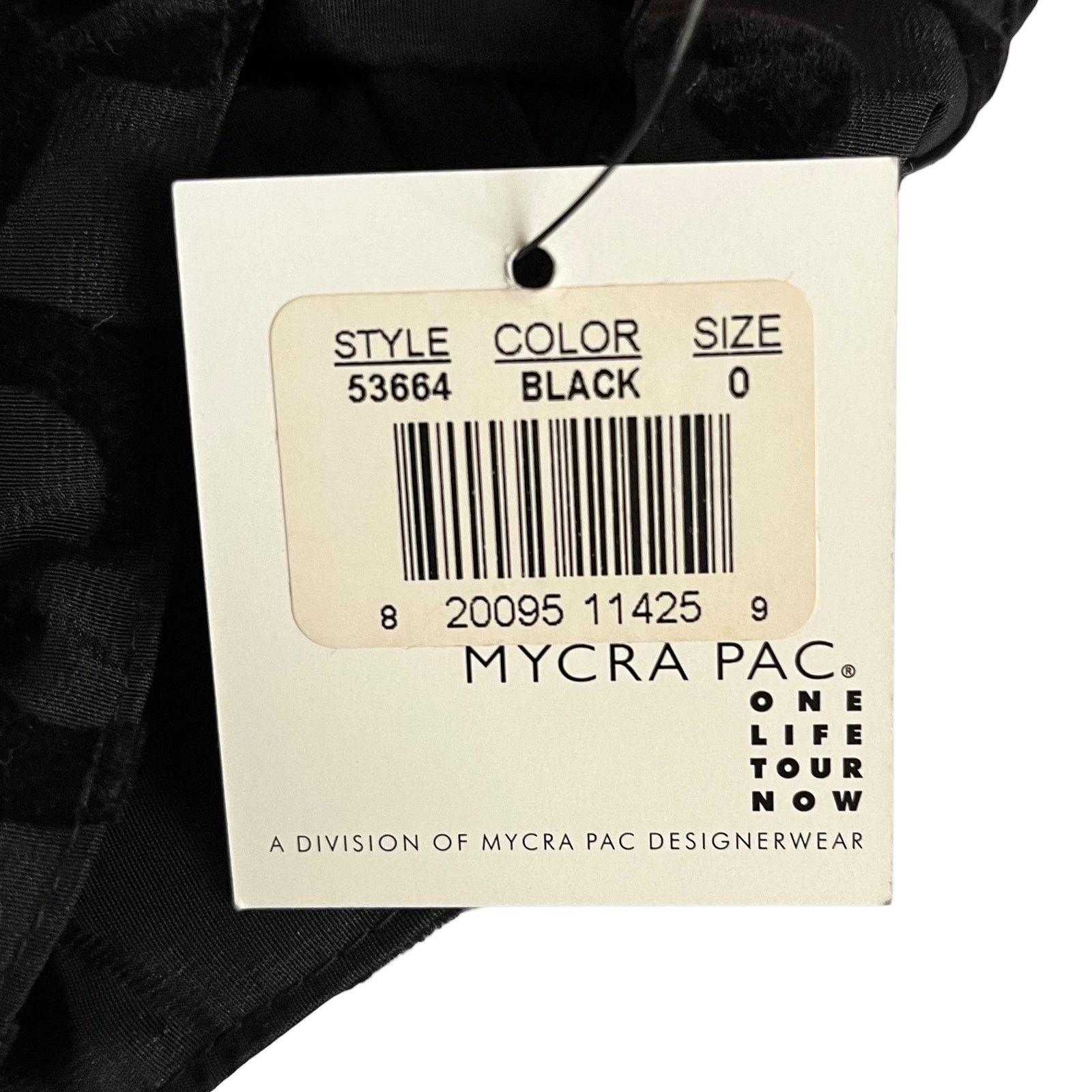 Other NWT Mycra Pac Reversible Black Scroll Drawstring Bag Size ONE SIZE - 6 Thumbnail
