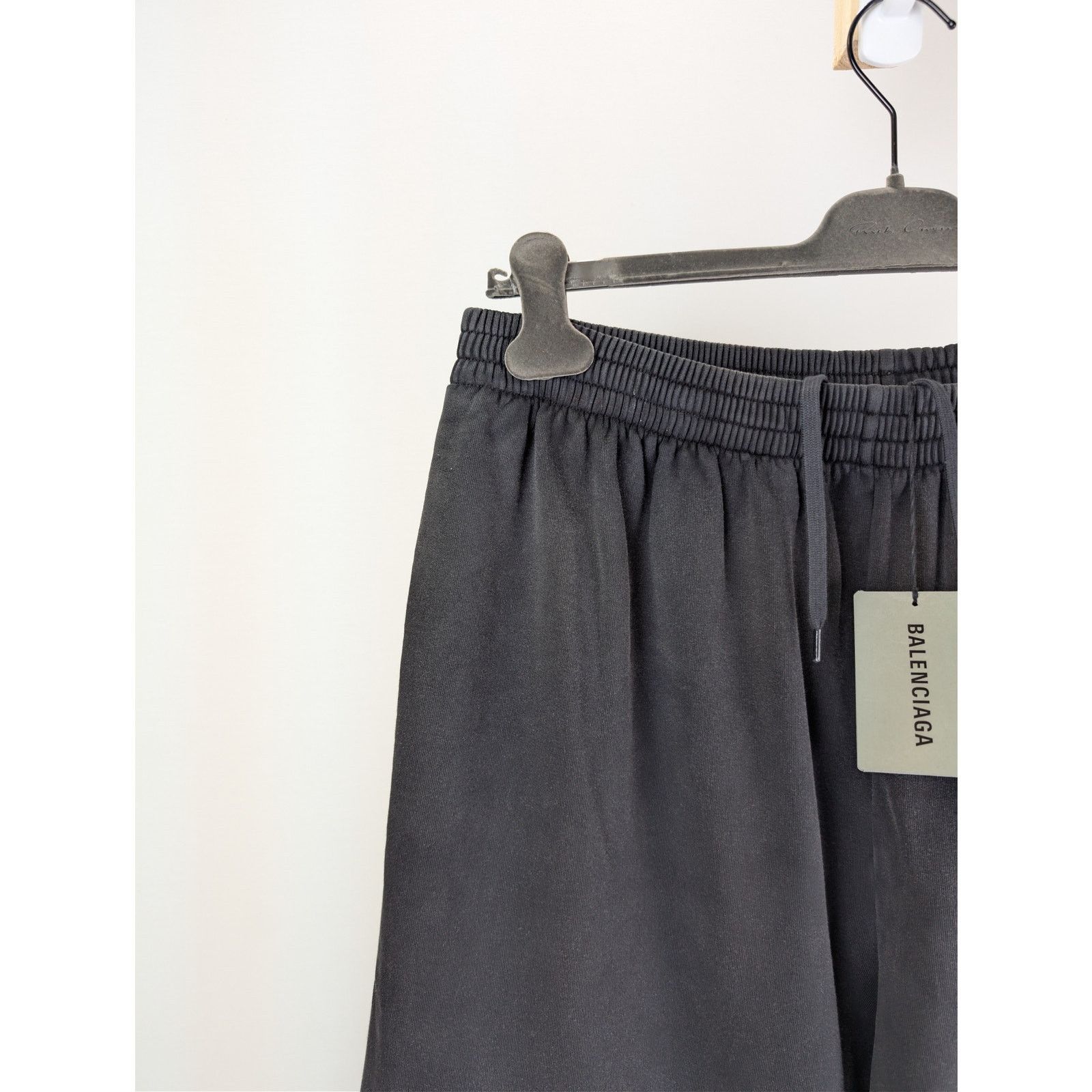 Balenciaga o1rshd1 Soft Black Left Hand Denim Patched Sweatpants Black Size US 32 / EU 48 - 5 Thumbnail