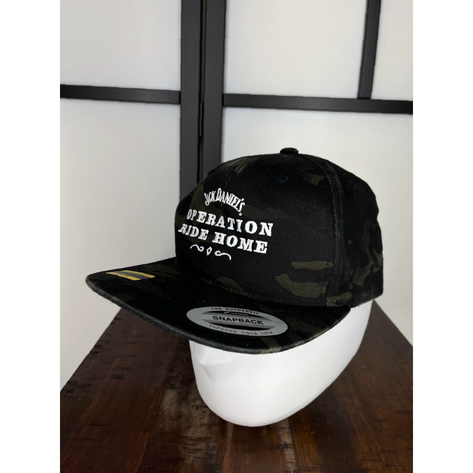 Vintage Jack Daniel's Operation Ride Home Hat Cap Snap Back Adult Black Camo Cotton Size ONE SIZE - 4 Thumbnail