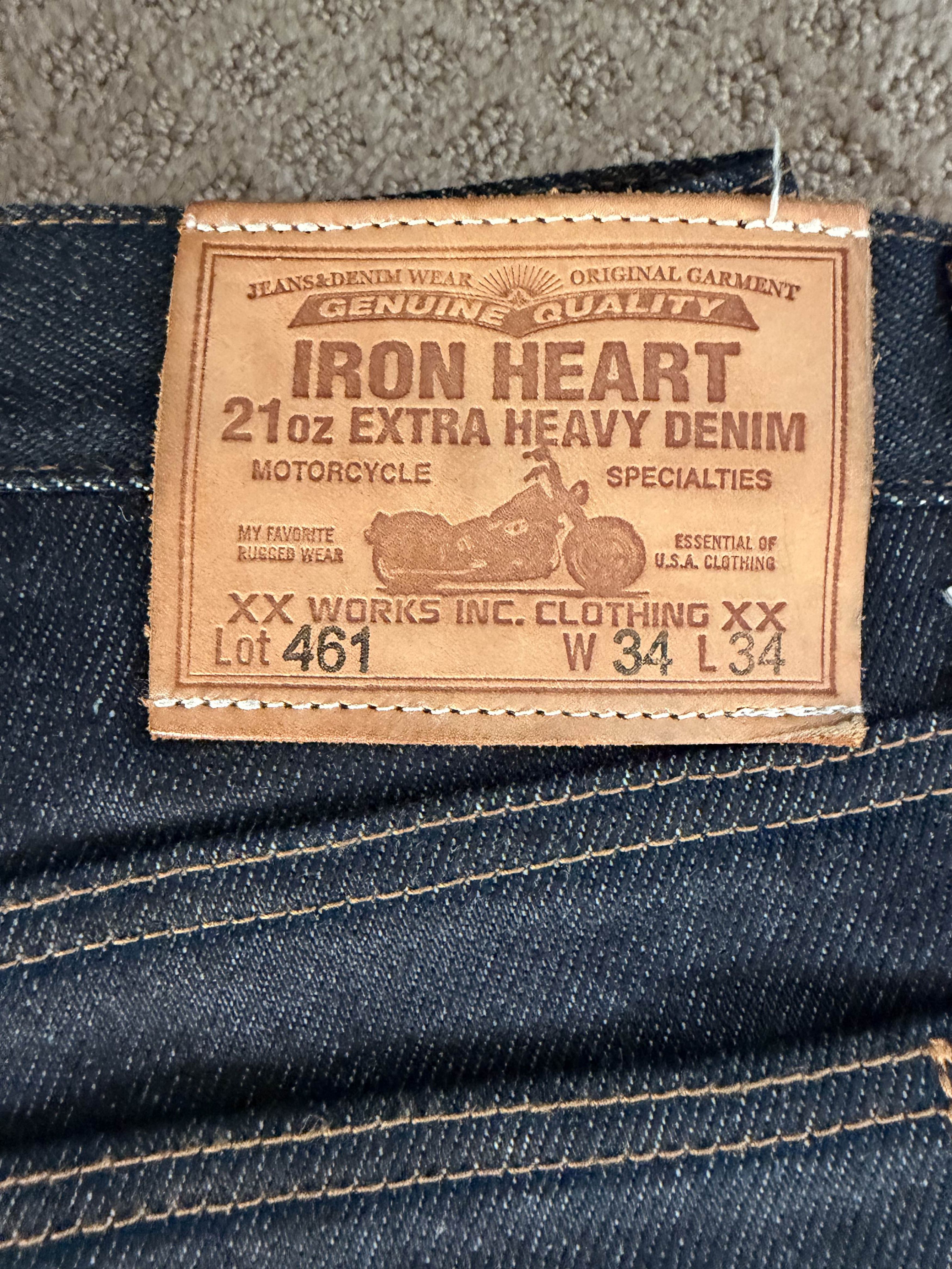 Iron Heart Iron Heart LOT 461 21oz Selvedge Denim Bootcut Jeans Size US 34 / EU 50 - 1 Thumbnail