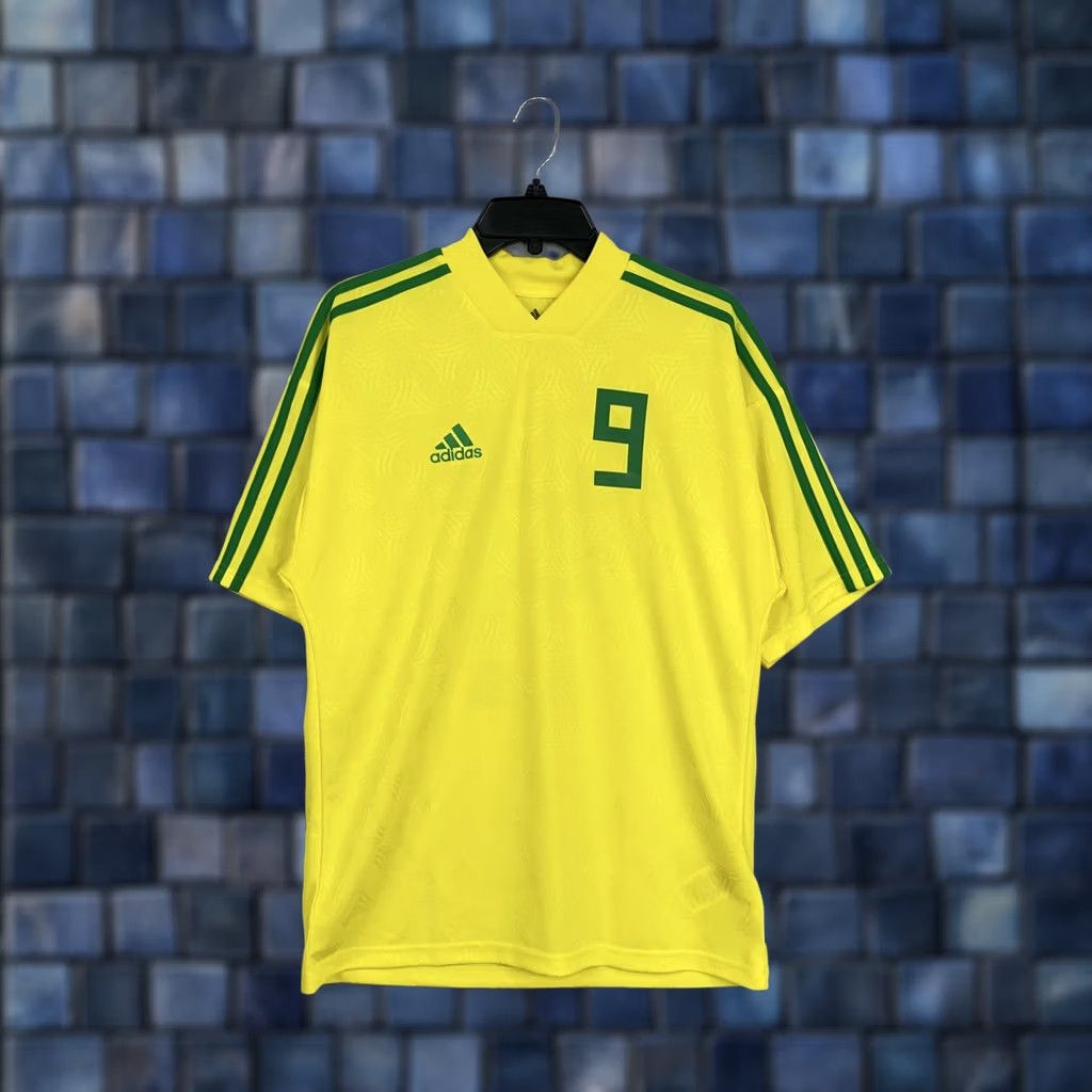 Adidas Adidas Soccer Shirt Mens XS Yellow Green Climalite Jersey Football 9 Size US XS / EU 42 / 0 - 1 Thumbnail