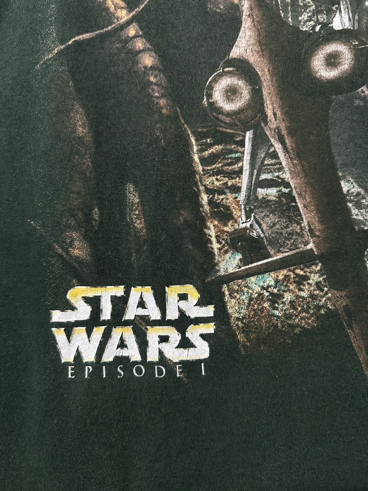 Star Wars Vintage 90s Star Wars Episode 1 Mirror Printed Faded Tee Size US XL / EU 56 / 4 - 7 Thumbnail