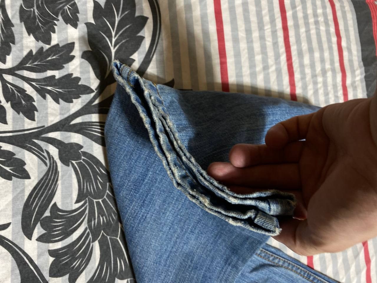 Japanese Brand 💥Vintage Distressed Washed Painted Flared Crash Denim Pants Size US 34 / EU 50 - 16 Thumbnail