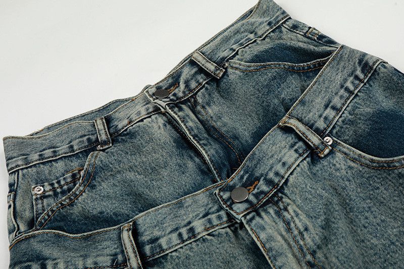 Vintage American retro Baggy straight leg cargo jeans Size US 32 / EU 48 - 3 Thumbnail