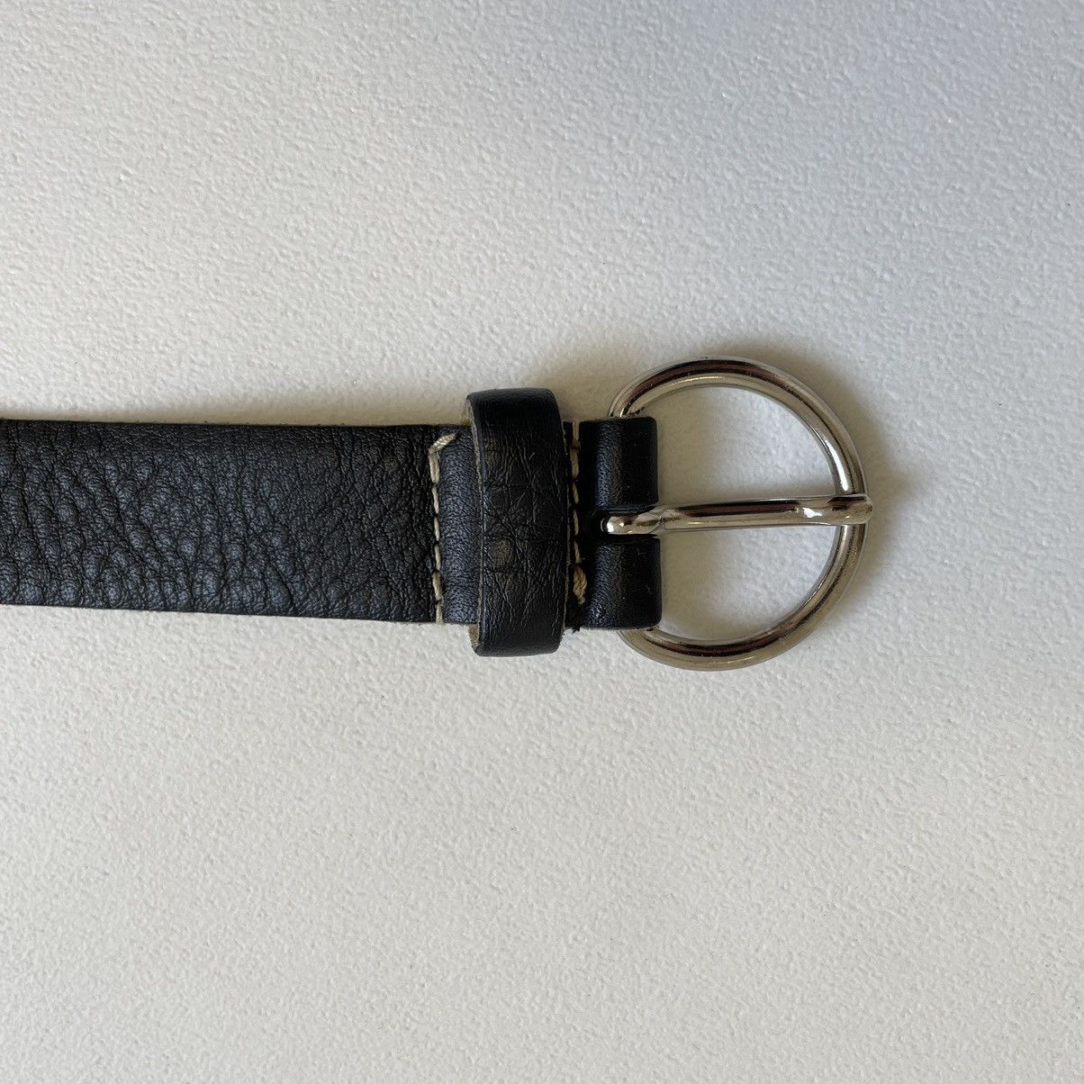 Miu Miu Mid 2000s Black Leather Bondage Belt Size 32 - 10 Thumbnail
