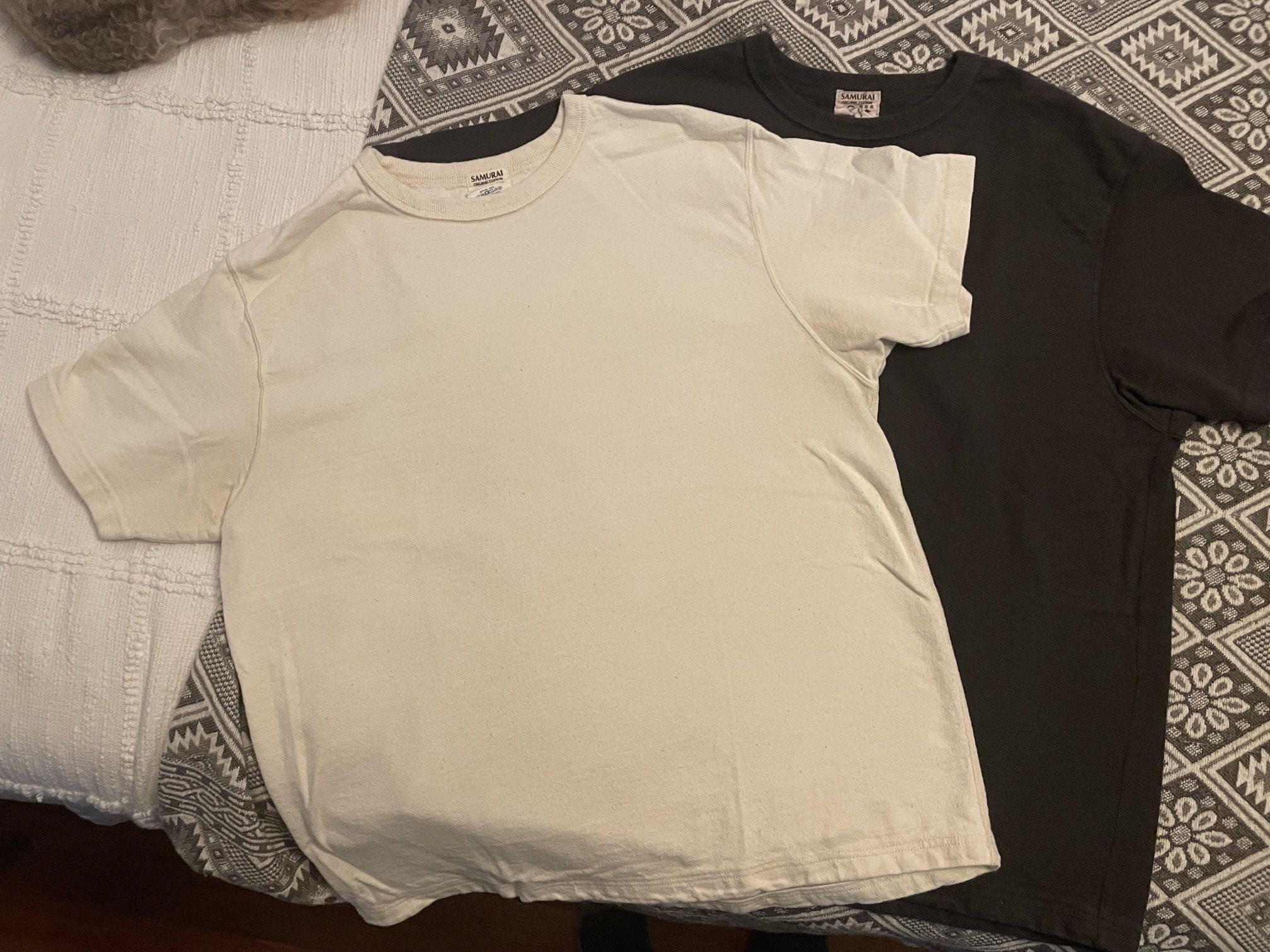 Samurai Jeans Two Samurai SJST-SC01 Shirts - Natural and Kuromame Size US L / EU 52-54 / 3 - 1 Thumbnail