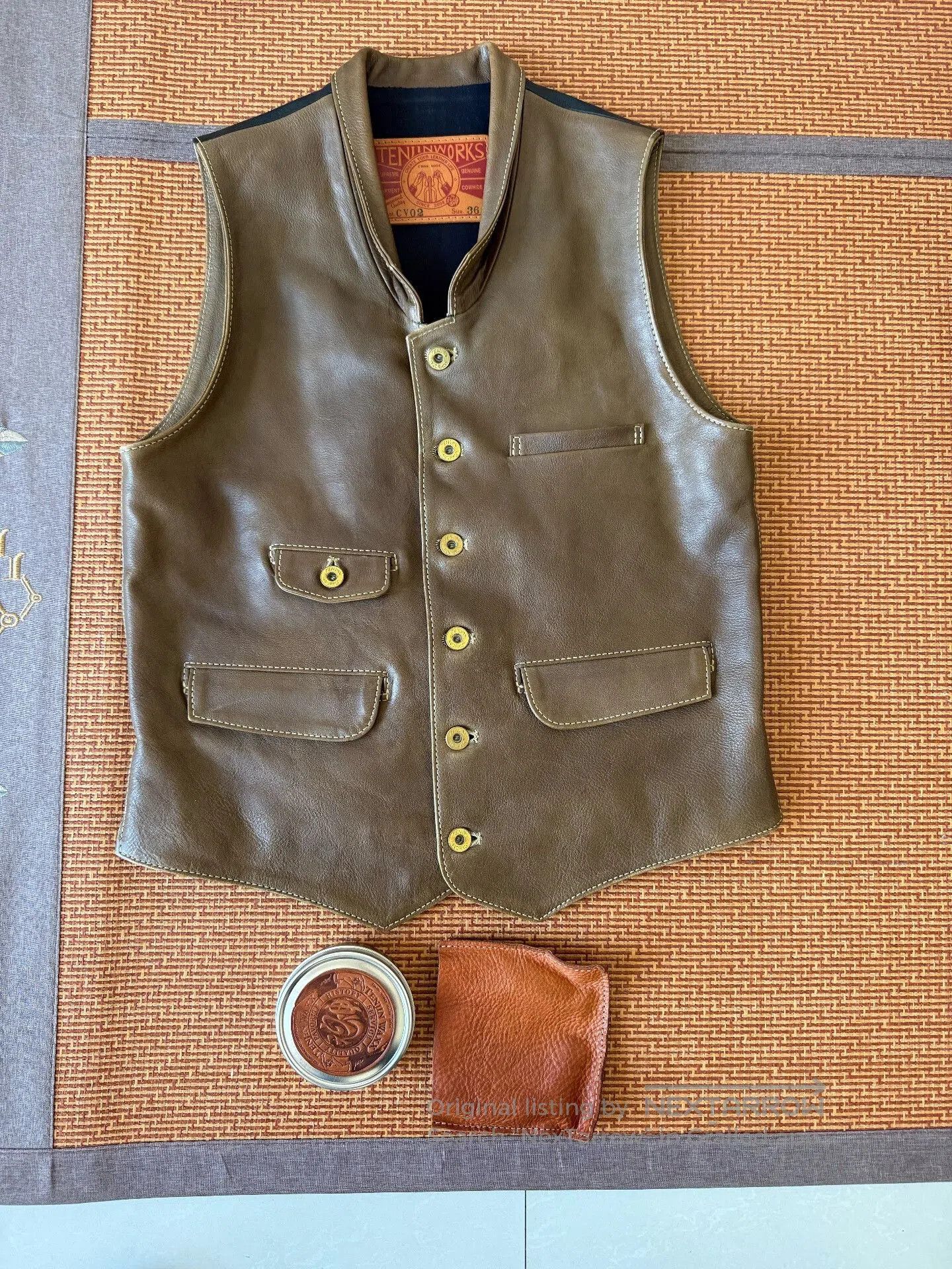 Japanese Brand Tenjin Works Men’s Vest 36 Size. Size US M / EU 48-50 / 2 - 1 Thumbnail