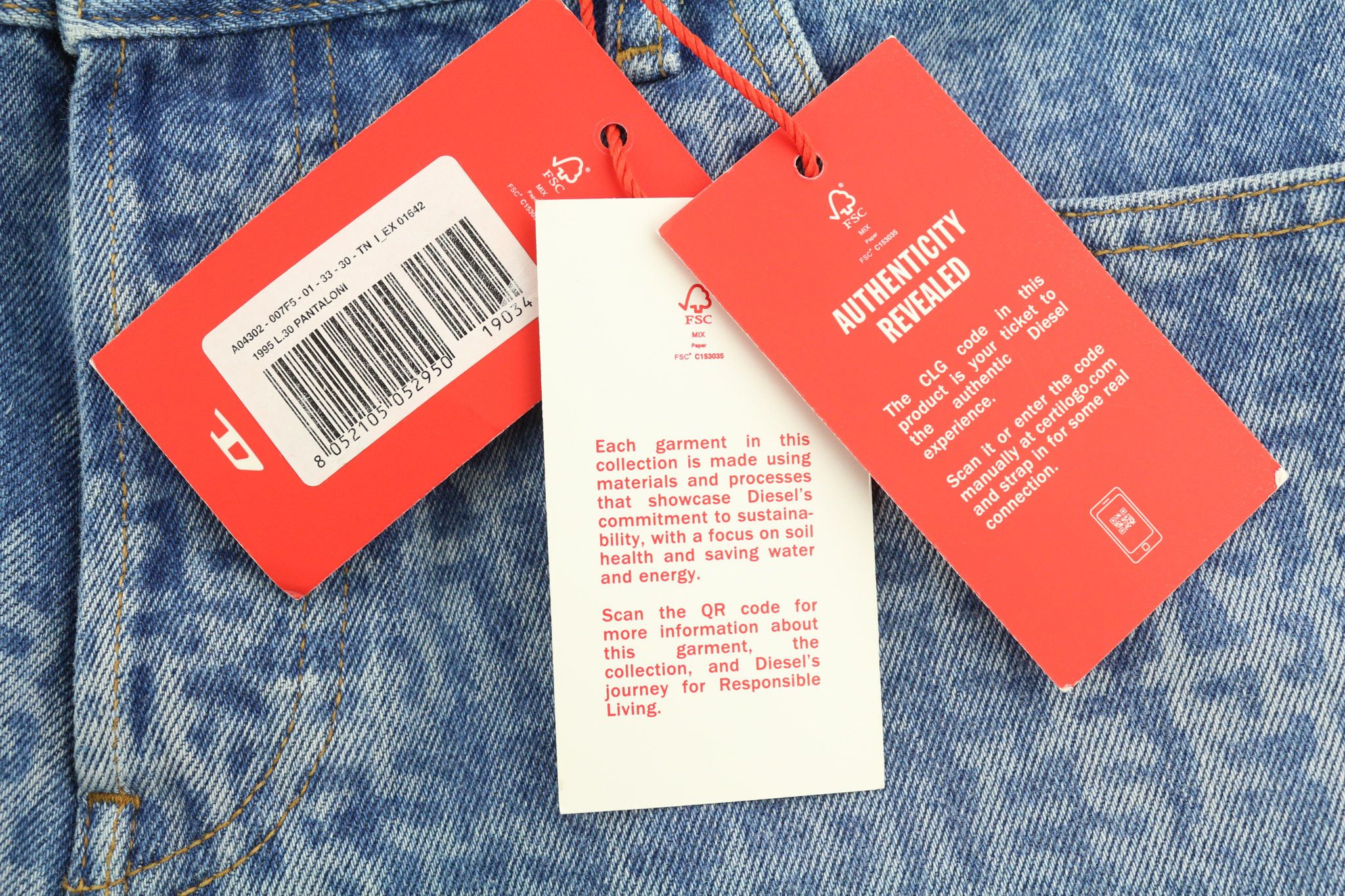 Diesel KROOLEY JOGG 0849R W30/L30 Logo Black Jeans 40221 Size US 30 / EU 46 - 8 Thumbnail