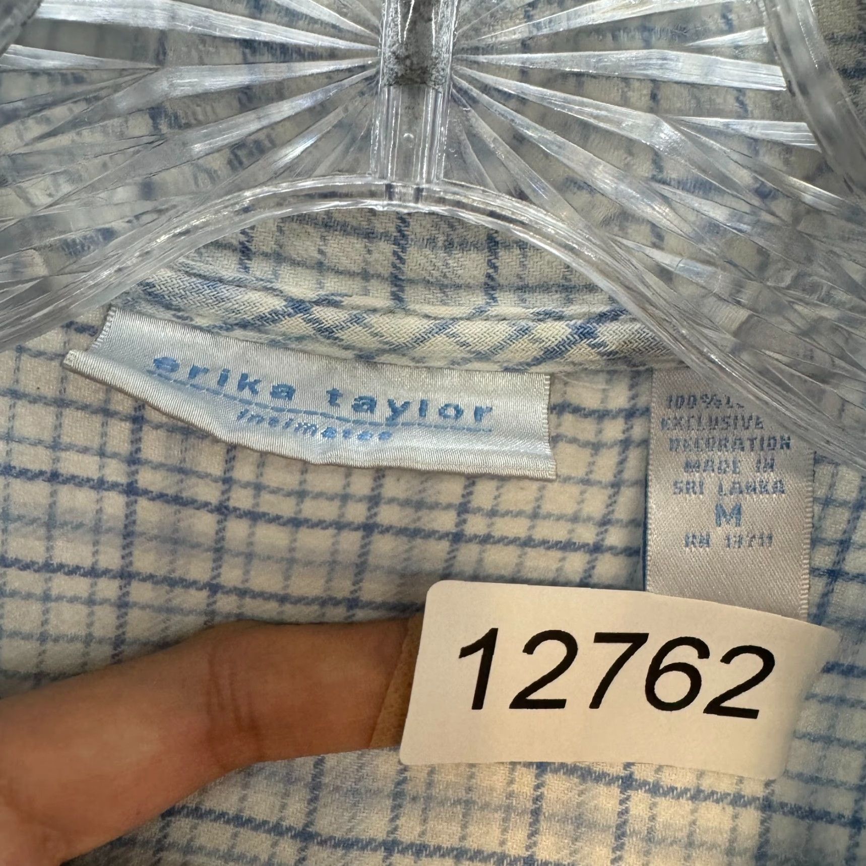 Vintage VINTAGE Nightgown Sleep Dress M Blue Plaid Country Prairie Grandma Cottagecore Erika Taylor Cotton Sleepwear Women’s/Men’s? Size M / US 6-8 / IT 42-44 - 6 Thumbnail