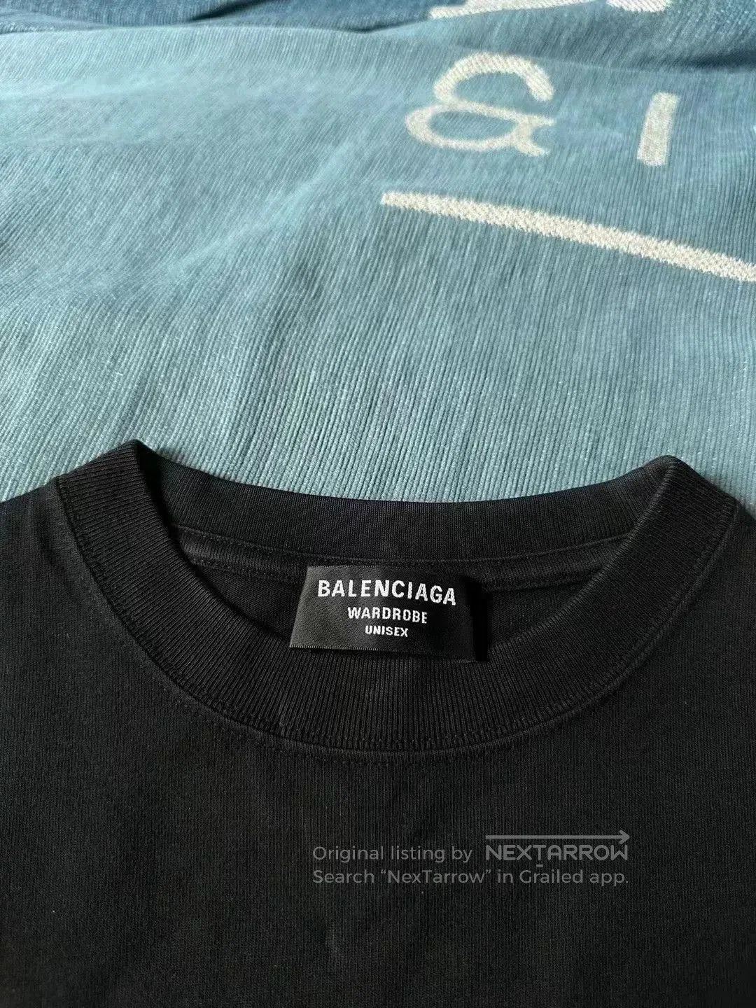 Balenciaga Balenciaga Arrow Embroidery Black Short-Sleeve T-shirt. Size US M / EU 48-50 / 2 - 3 Thumbnail