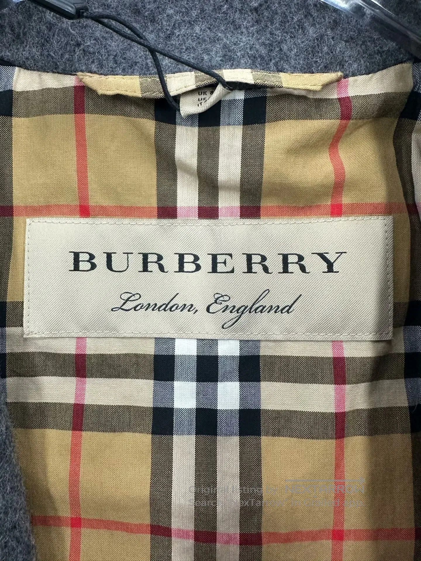 Burberry Burberry Gray Classic Lined Plaid Single-breasted Wool Ove Size XS / US 0-2 / IT 36-38 - 4 Thumbnail