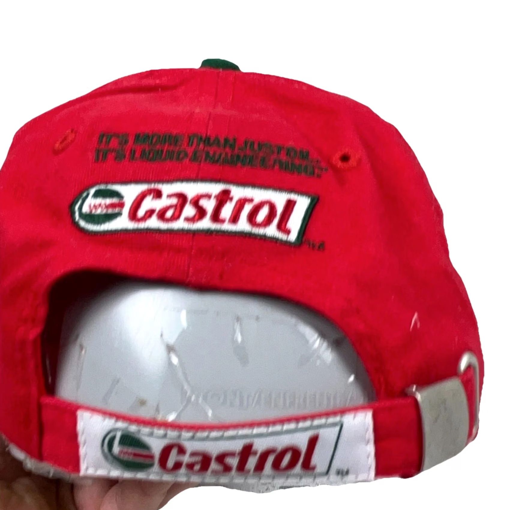 Vintage Castrol Hat Cap Strap Back Red Green Dad Baseball Racing Tection Extra VTG Size ONE SIZE - 3 Thumbnail