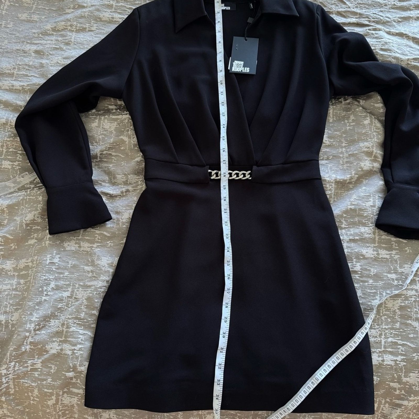 The Kooples NWT! The Kooples Black Plunge Sheath Dress, Size 0 (US XS) Size XS / US 0-2 / IT 36-38 - 14 Thumbnail