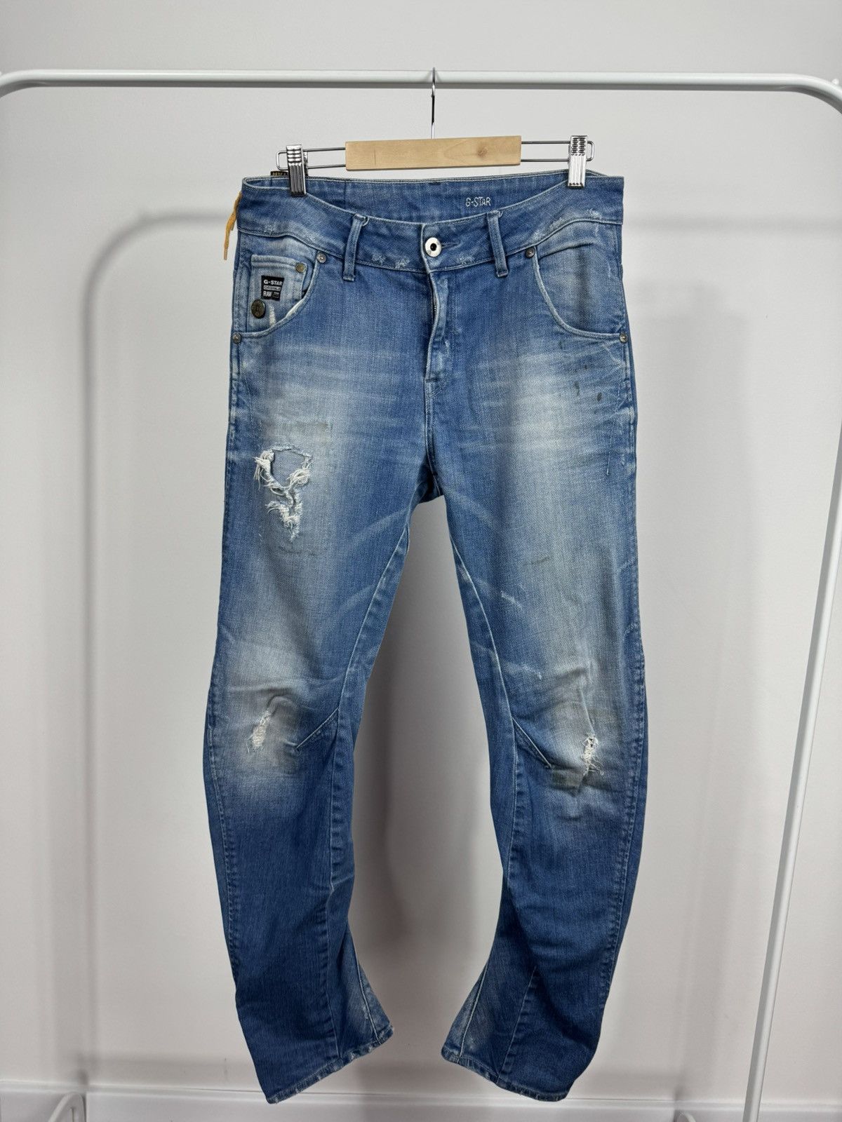 G-Star G-Star RAW Arc 3D Loose Tapered Jeans Fade Denim W32 Size US 32 / EU 48 - 8 Thumbnail