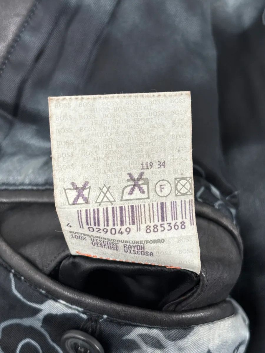 Hugo Boss Hugo Boss Dark Grey Leather Blouson Padded Moto Jacket Size US L / EU 52-54 / 3 - 13 Thumbnail