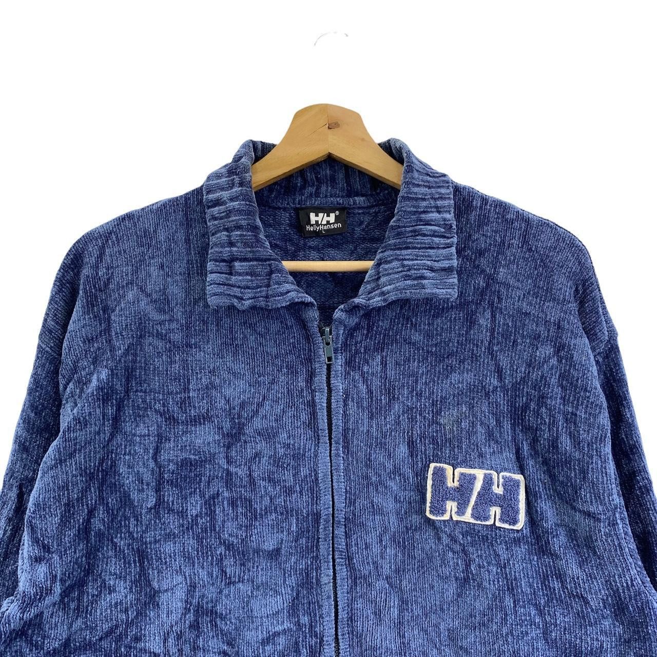 Helly Hansen Vtg 90’ HELLY HANSEN SAILING Knitwear Blue Jacket Sweater Size US L / EU 52-54 / 3 - 3 Thumbnail