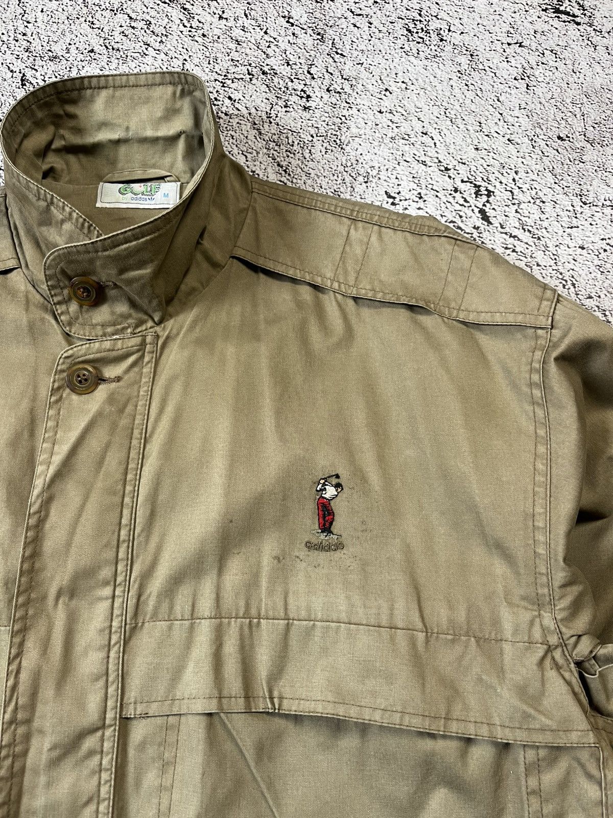 Adidas Adidas Golf Vintage Khaki Utility Jacket Size M Size US M / EU 48-50 / 2 - 7 Thumbnail