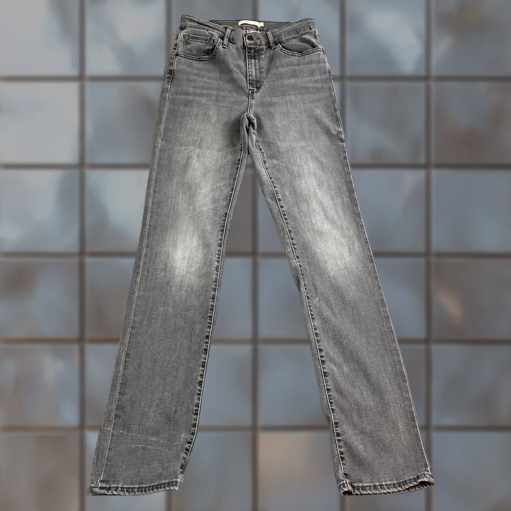 Levi's Levi's 724 Jeans High Rise Straight 29 32 UK 8 Grey Stretch Premium Denim Womens Slim 5-Pocket Modern Comfort Jeans Mens Womens Girls Size 30" / US 8 / IT 44 - 1 Thumbnail