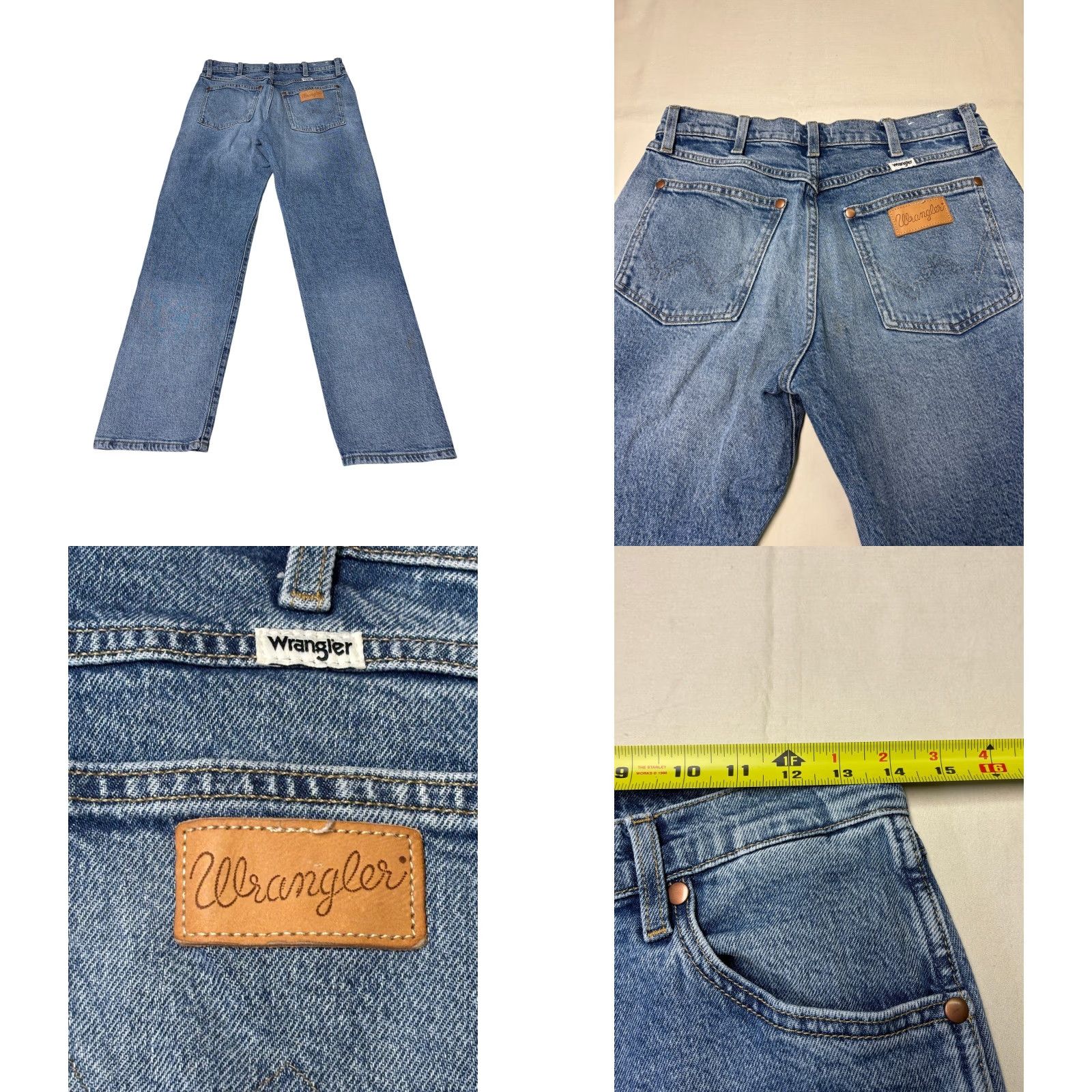 Wrangler VINTAGE Wrangler Sunset Mid Rise Straight 651 Jeans Blue Denim 27x29 Womens Jeans Wrangler Sunset Size 27" / US 4 / IT 40 - 8 Thumbnail