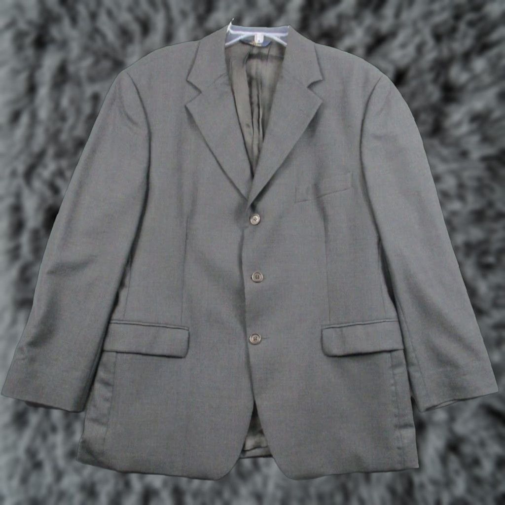Brooks Brothers Brooks Brothers 346 Blazer Jacket 42 Men's Wool Dark Gray EUC Blazer Single-Breasted Three-Button Notch Lapel, Regular Fit, Gray, Wool, 42 Mens Blazer Size 42R - 1 Thumbnail
