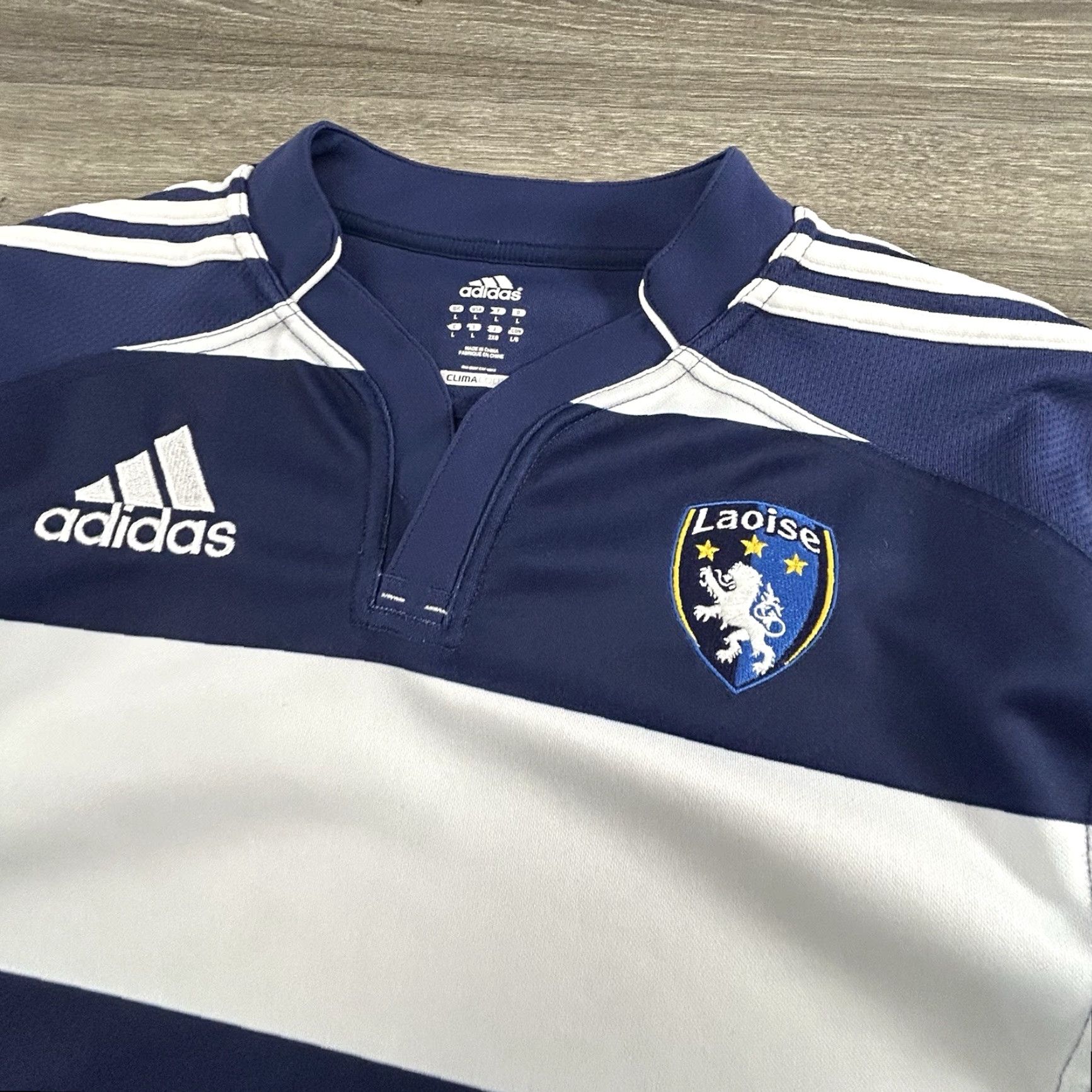 Adidas VINTAGE Adidas Womens Soccer Jersey Laoise Futból Authentic Y2K Striped Clima Jersey Blue 90s Womens XS-XXL? Size L / US 10 / IT 46 - 3 Thumbnail