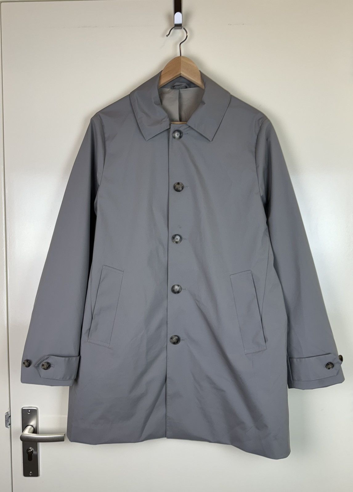 SHINE LUXURY ATELIER MUNRO Frost GGray Car Coat Loro Piana Storm System M Size US M / EU 48-50 / 2 - 3 Thumbnail