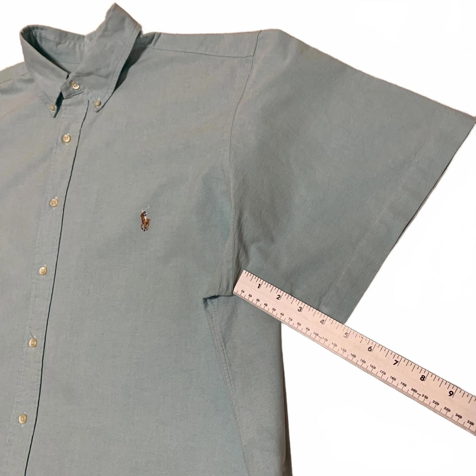 Polo Ralph Lauren Ralph Lauren Men's 2XB Light Teal Short Sleeve Button Shirt Size US XXL / EU 58 / 5 - 7 Thumbnail
