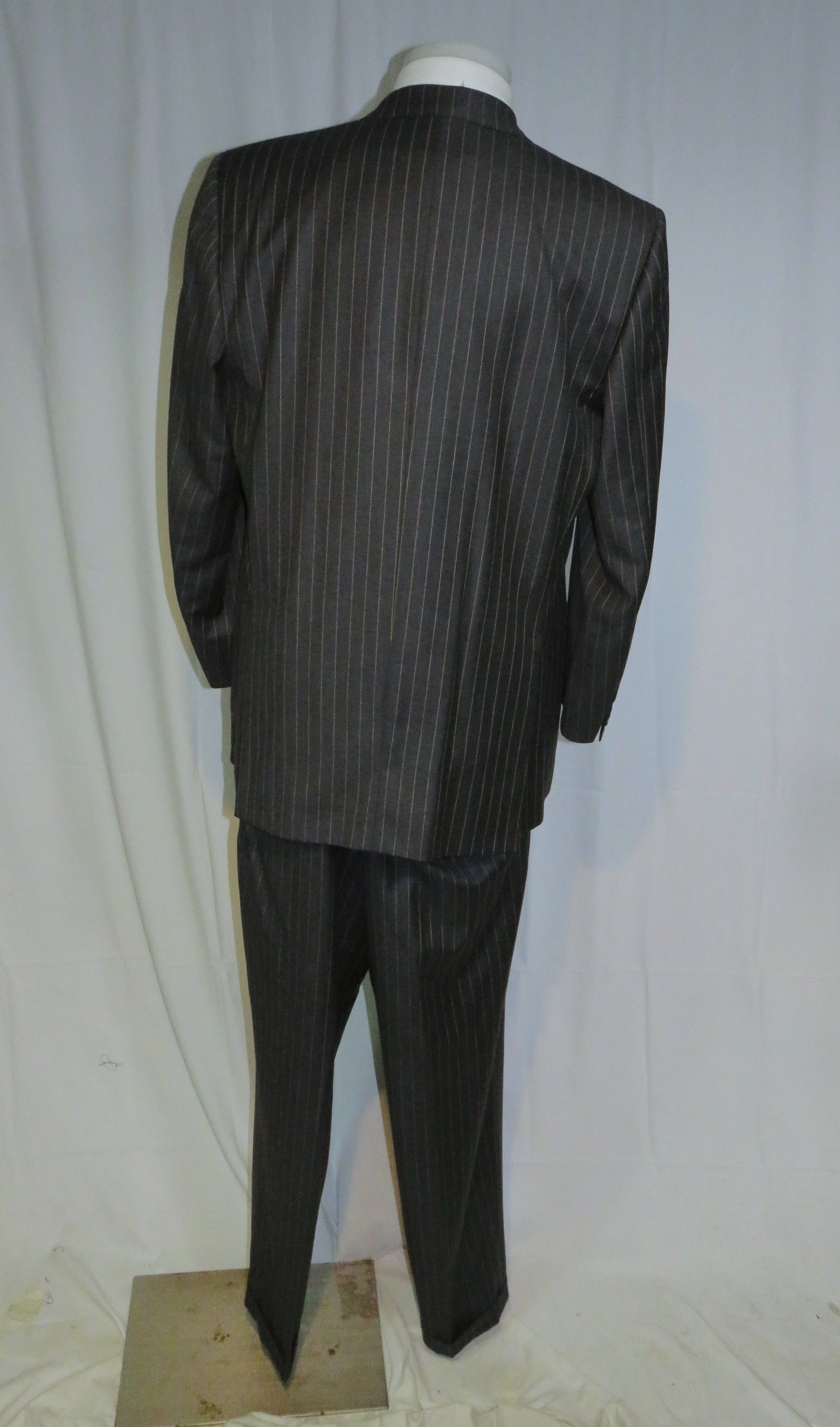 Brioni Pincio Super 150 Charcoal Stripe Two Button Suit 46L Size 46L - 2 Thumbnail