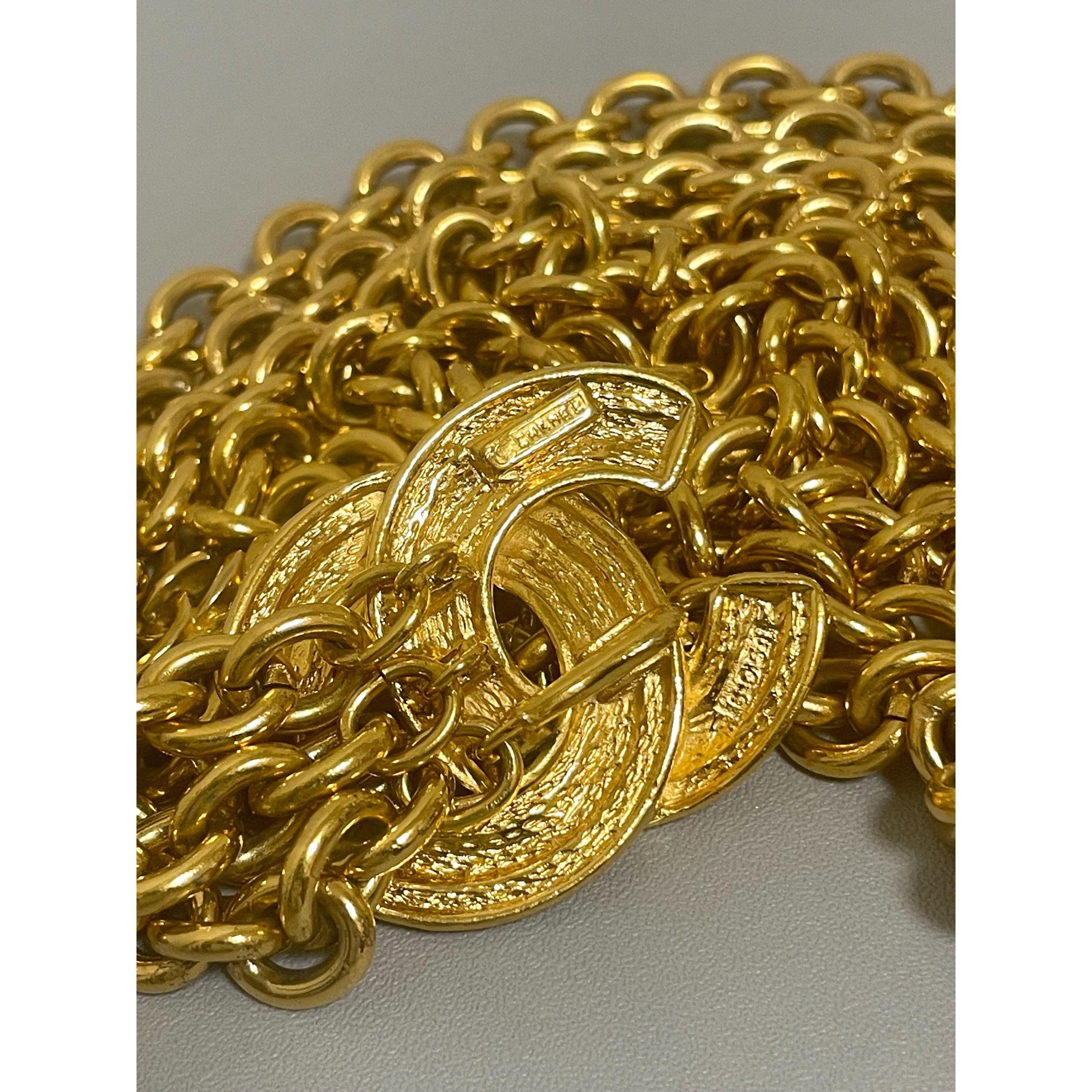 Chanel Vintage CHANEL chain belt with triple layer , cc marks Size ONE SIZE - 6 Thumbnail