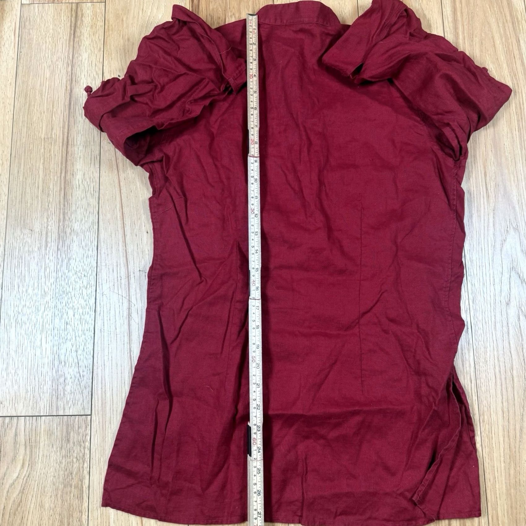 Ralph Lauren VINTAGE? (No) Lauren Ralph Lauren Tunic Shirt Women XS Regular Linen Red Roll Tab Sleeve 100% Linen Women Girls? Size XS / US 0-2 / IT 36-38 - 6 Thumbnail