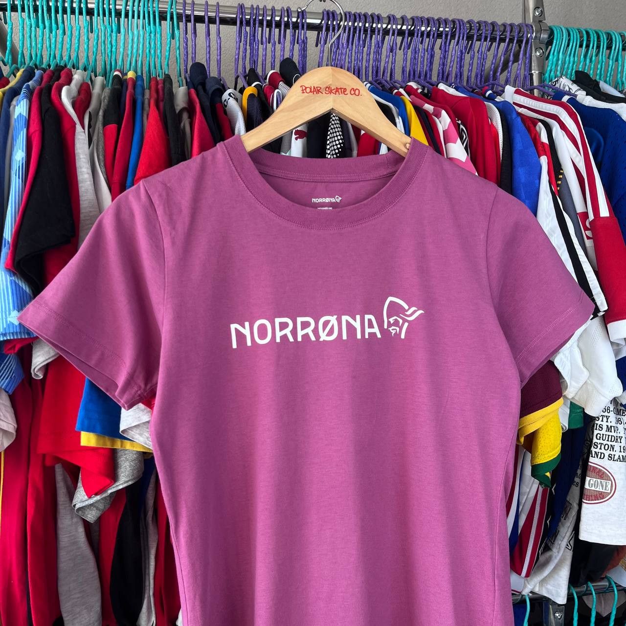 Norrona Womens Norrona Outdoor Hiking Gorpcore Tshirt Violet Quartz Size XS / US 0-2 / IT 36-38 - 2 Thumbnail