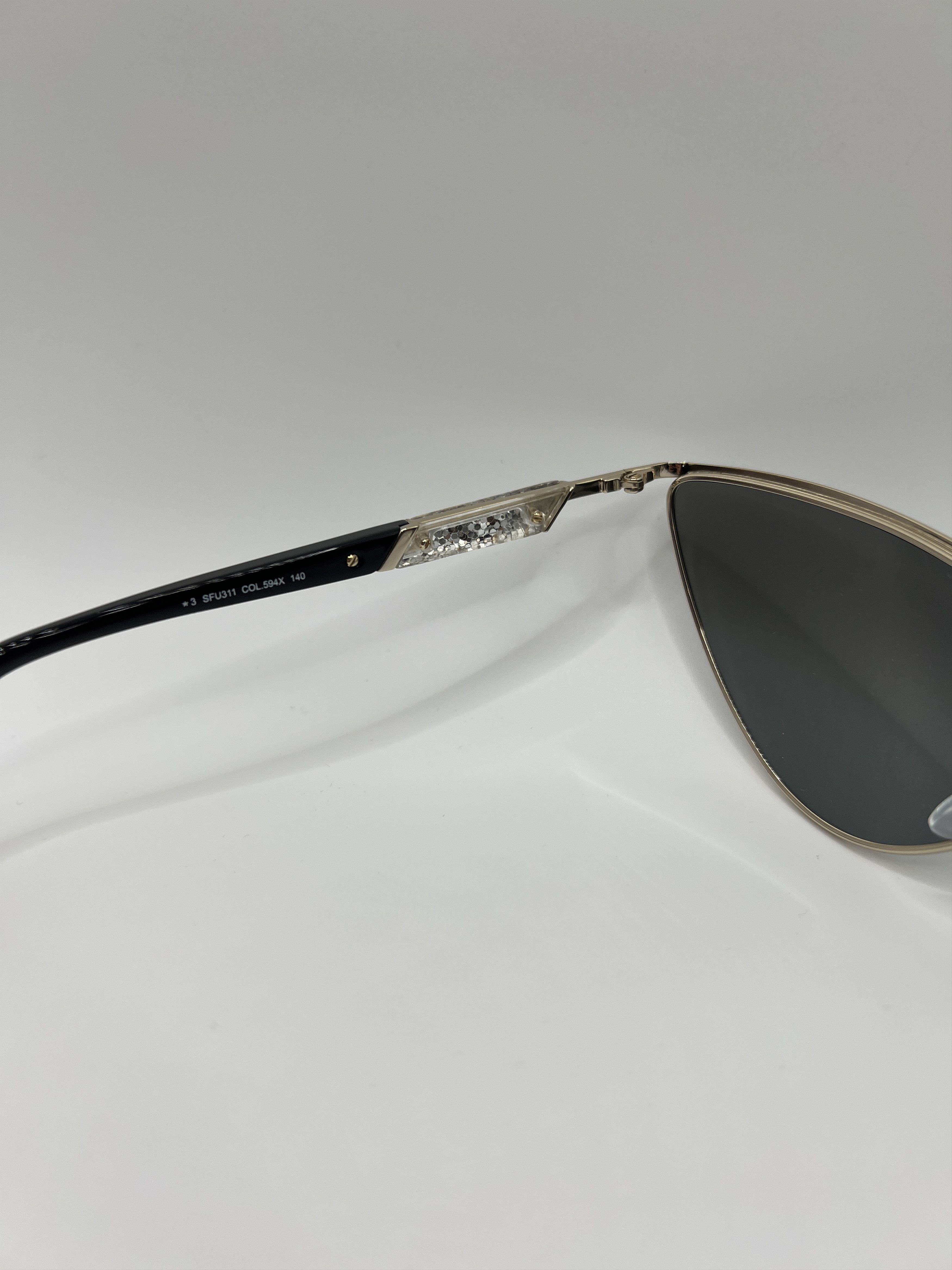 Furla Furla SFU311 Cat Eye Crystal Sunglasses Black/Gold Size ONE SIZE - 8 Thumbnail
