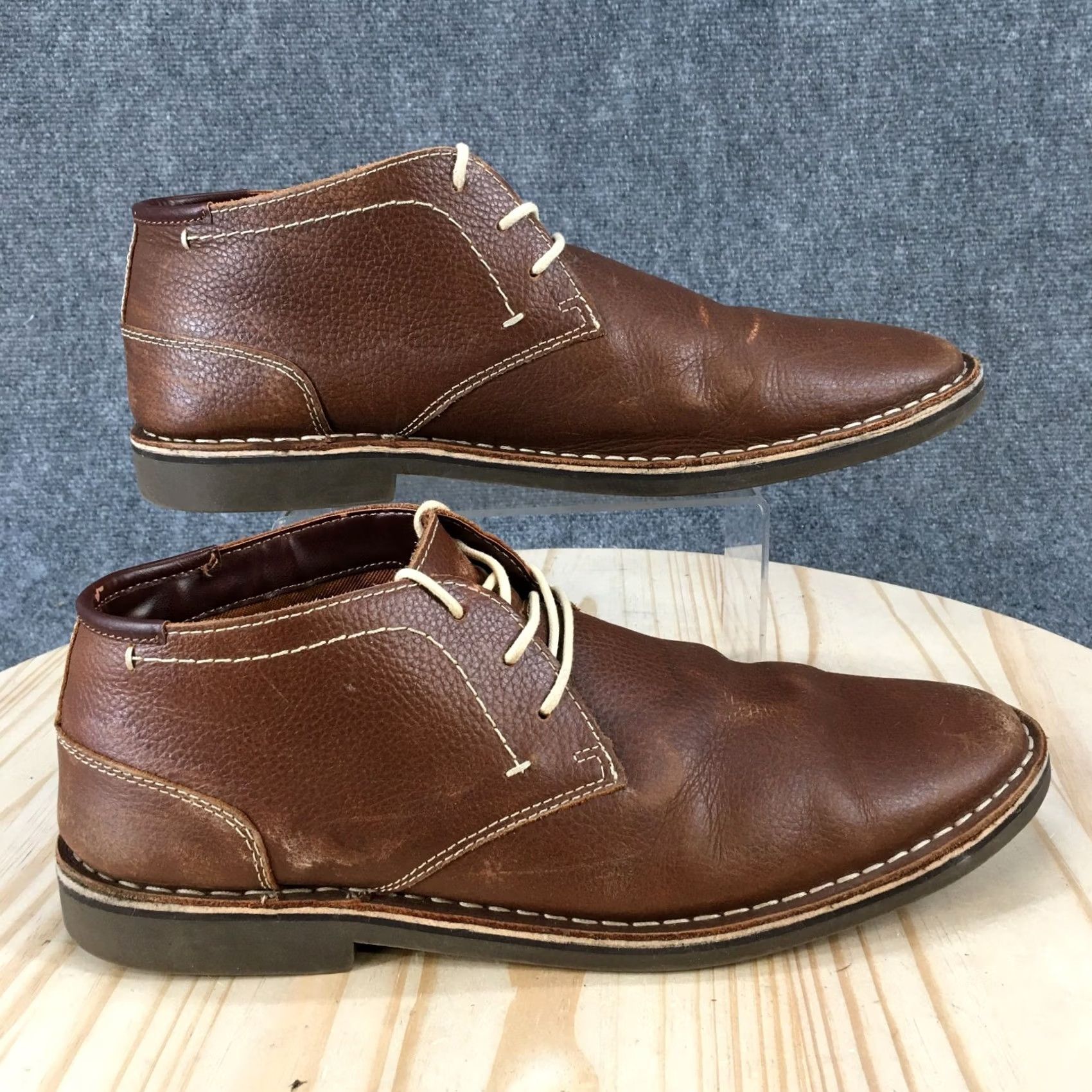 Kenneth Cole Kenneth Cole Reaction Desert Wind Mens 13 M Brown Leather Chukka Boots Lace Up Size US 13 / EU 46 - 2 Thumbnail