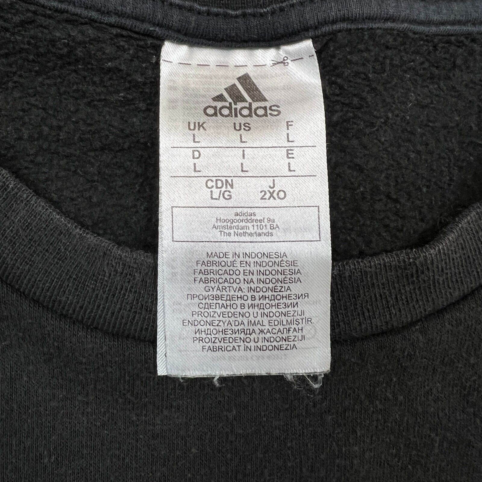 Adidas × Vintage Adidas Sweatshirt Large Stripe Spell Out Pullover Crewneck Size US L / EU 52-54 / 3 - 4 Thumbnail