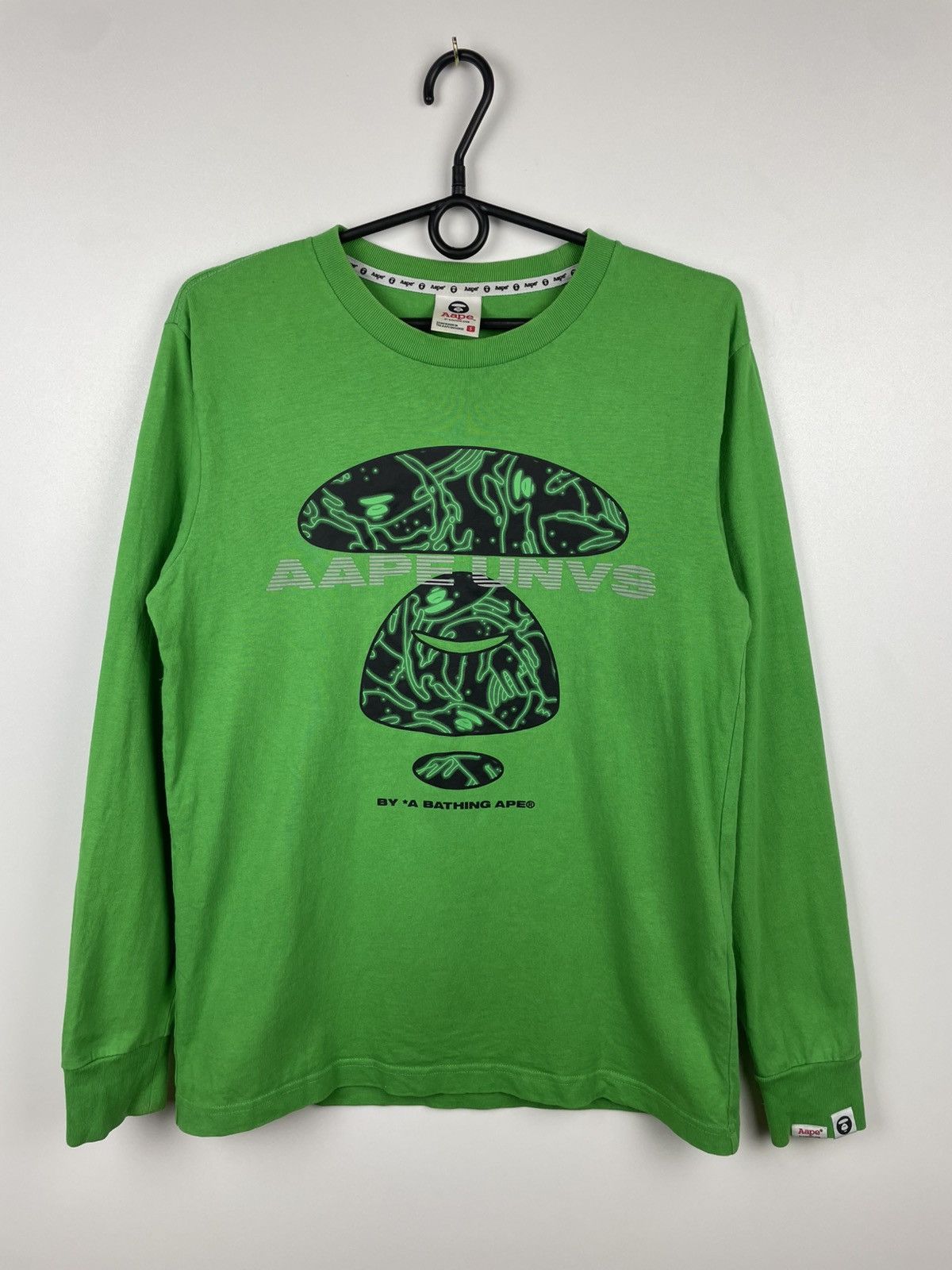 Aape by A Bathing Ape BAPE UNVS Big Logo Green Size S