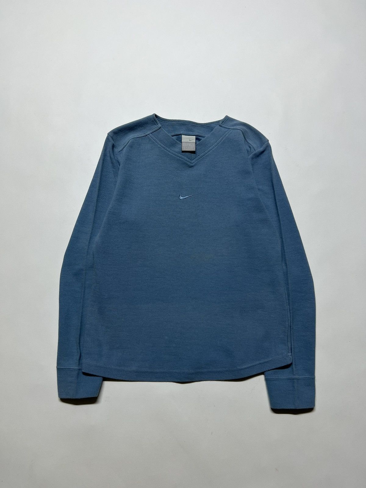 Vintage Vintage Y2k Nike 🩵 Center Mini Swoosh Long Sleeve 00’s Size M / US 6-8 / IT 42-44 - 1 Thumbnail