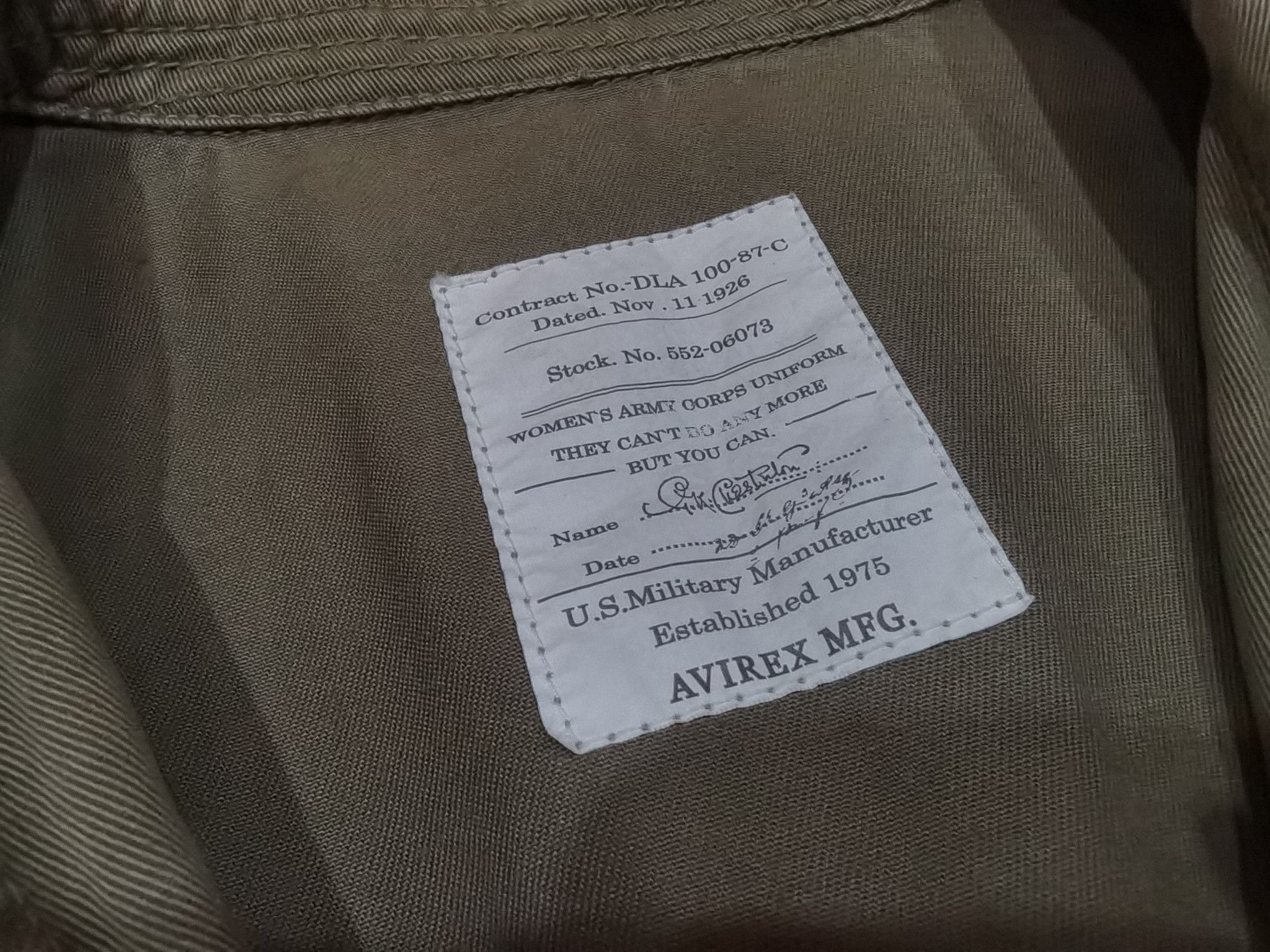 Avirex AVIREX MFG women long jacket army M 7088 Size US M / EU 48-50 / 2 - 6 Thumbnail