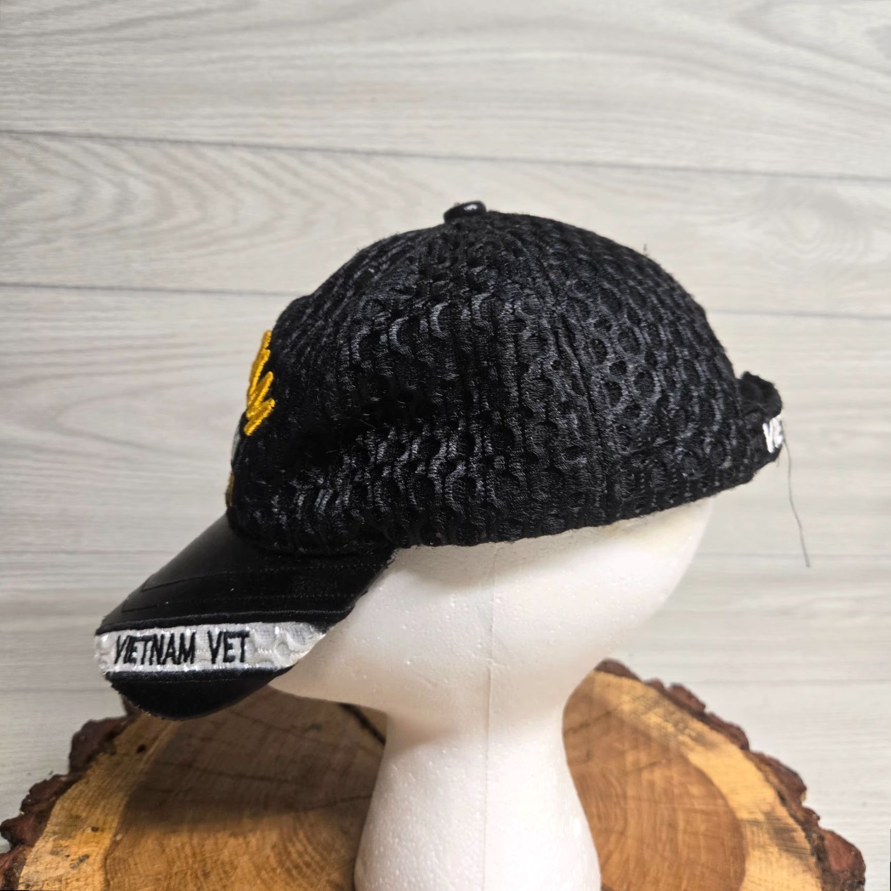 Vintage Veteran Hat Trucker Cap Adjustable Black US Navy Vietnam Vietnam War Vet Men’s Cap Hat Size ONE SIZE - 4 Thumbnail